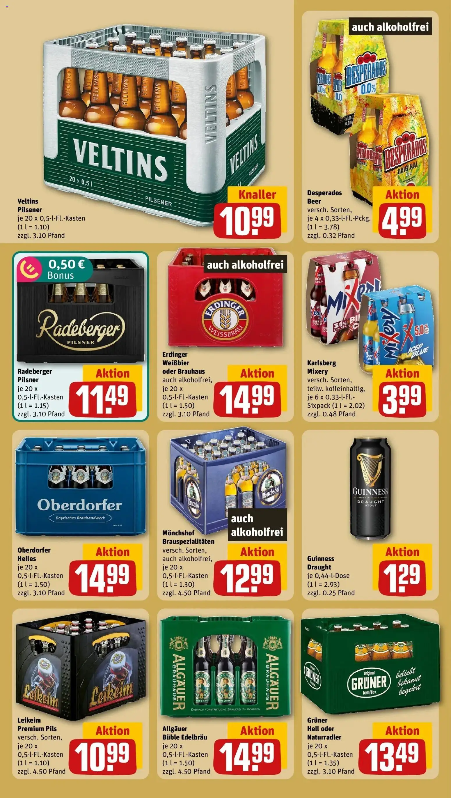 REWE Prospekt ab 26.10.2026 zum Blättern » Angebote | Seite: 21 | Produkte: Erdinger, Cola, Bier, Desperados