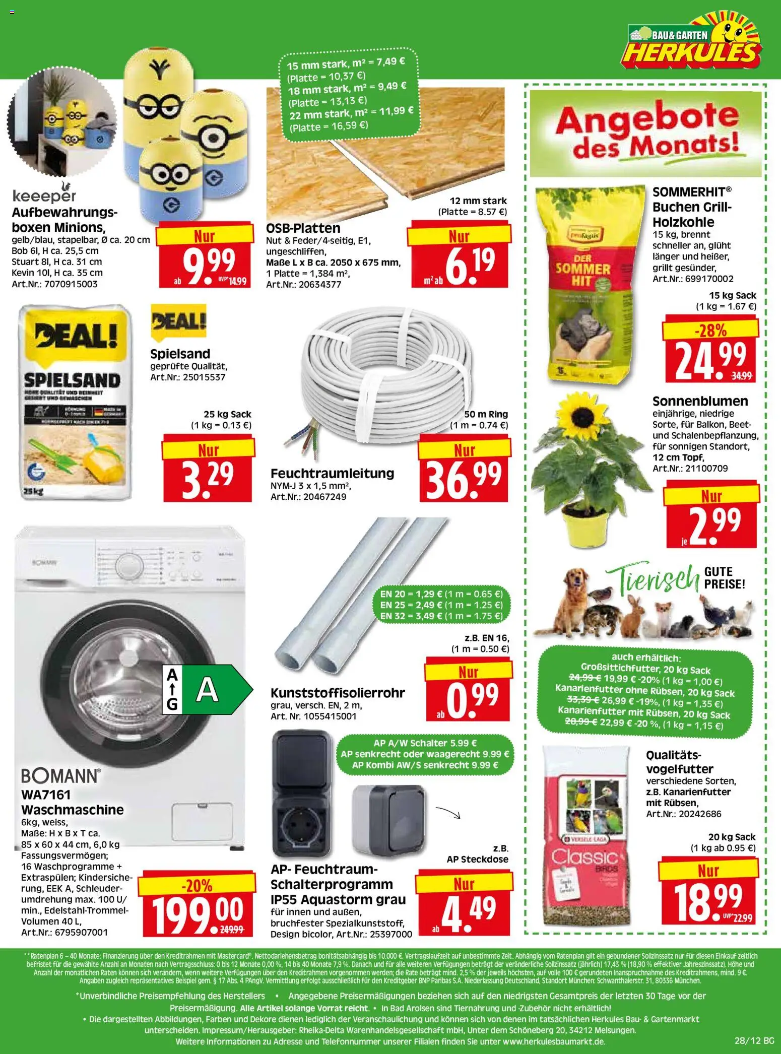 HERKULES Bau & Garten – gültig ab 06.07.2026 | Seite: 12 | Produkte: Grill, Steckdose, Bad, Waschmaschine