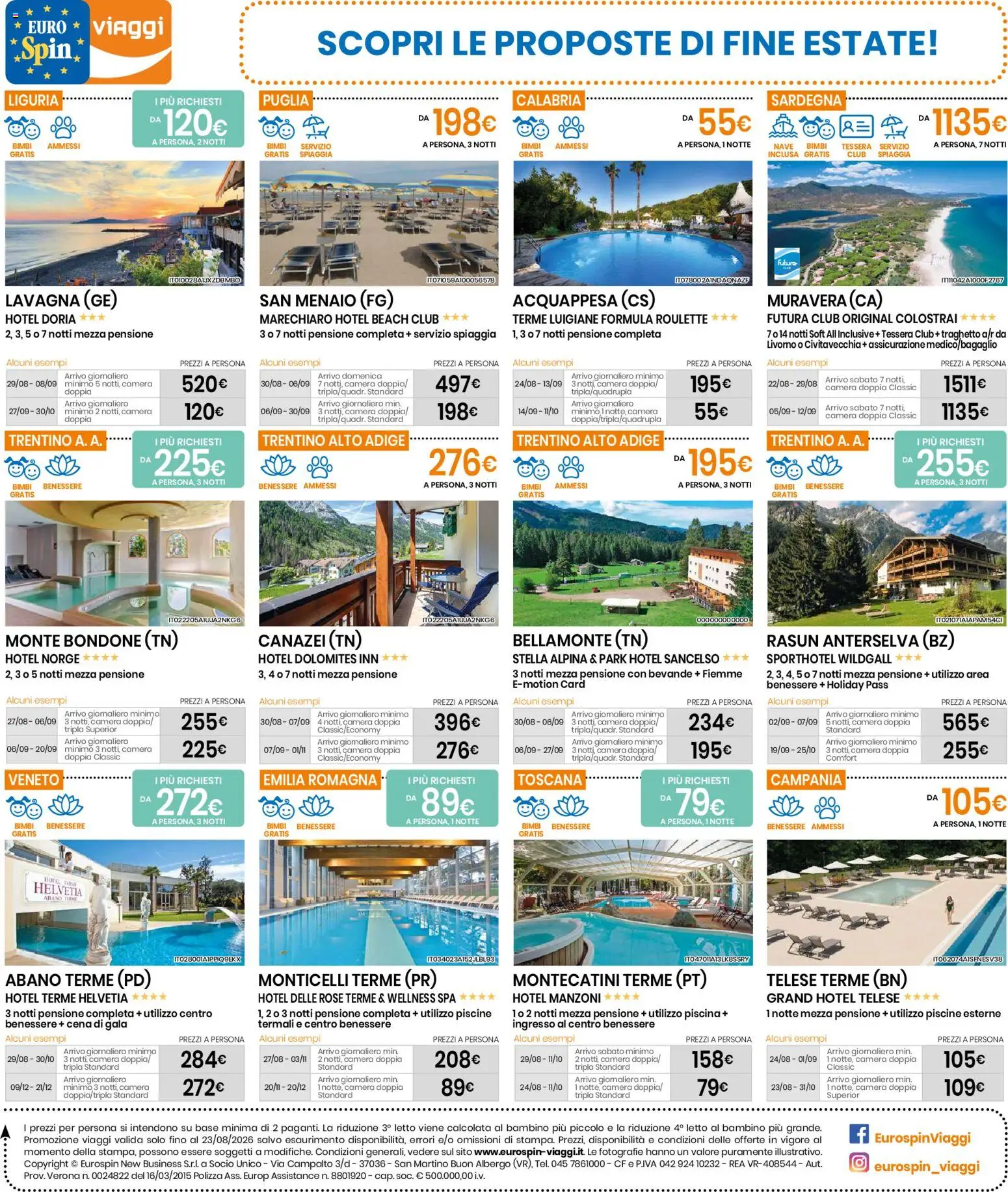 Volantino Eurospin del 10/08/2026 | Pagina: 16 | Prodotti: Bevande, Piscina, Letto
