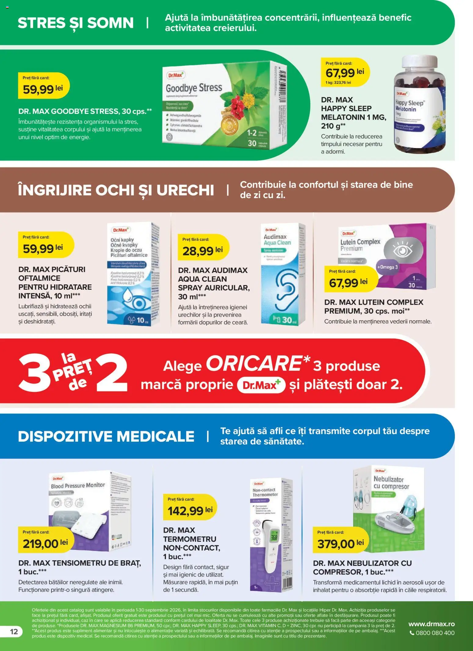 Noul catalog Dr.Max – valabil de la 01.09.2026 | Pagină: 12 | Produse: Monitor, Premium, Clean, Omega