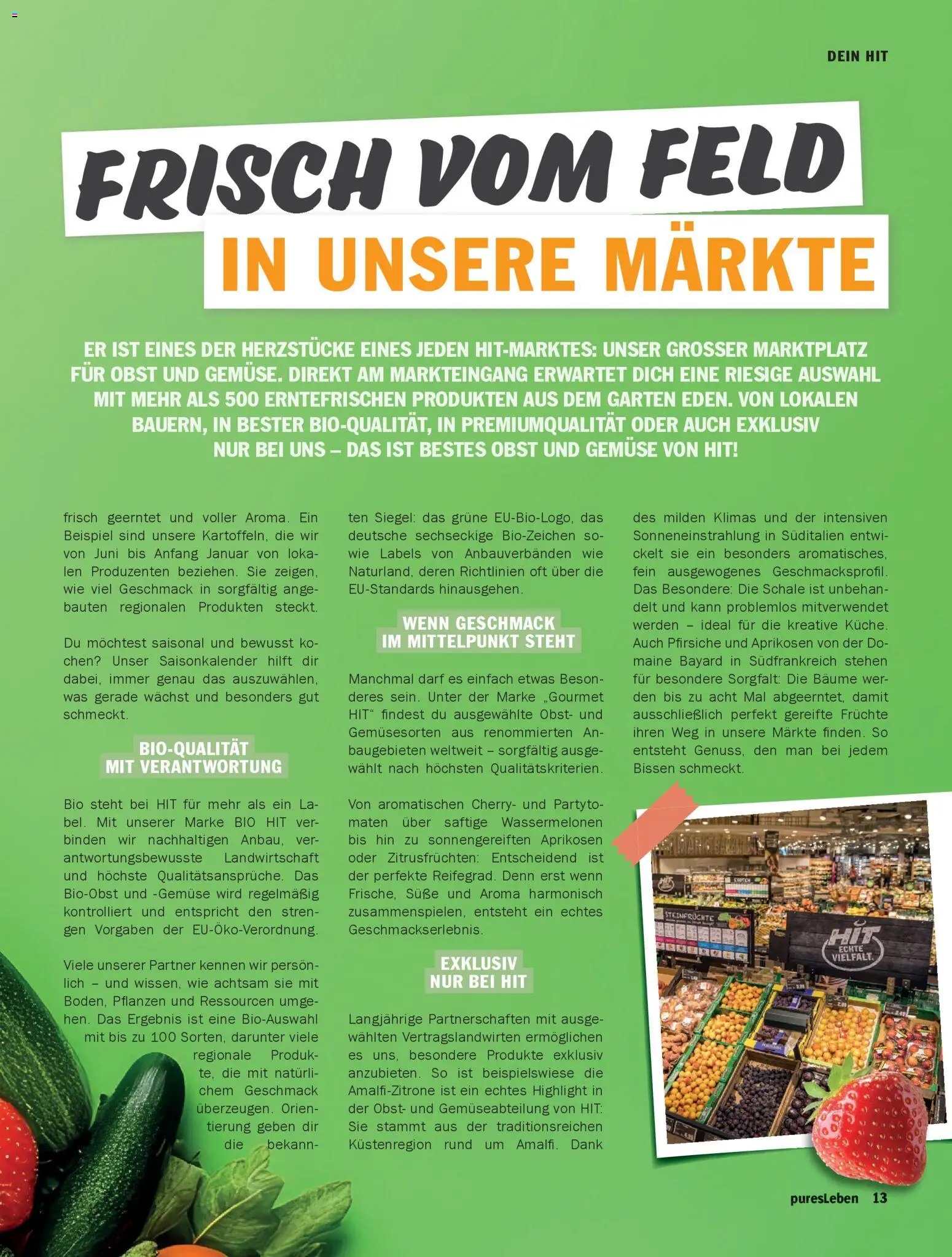 HIT pures Leben 02/2026 – gültig ab 14.04.2026 | Seite: 13 | Produkte: Gemüse, Obst