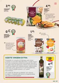 Pré-visualização OVOS AR LIVRE CONTINENTE, Ovos ar livre, classe M/L. EMB.: 1 DÚZIA válido de 05.05.2026 | Página: 47 | Produtos: Azeite, Frango, Iogurte, Ovos