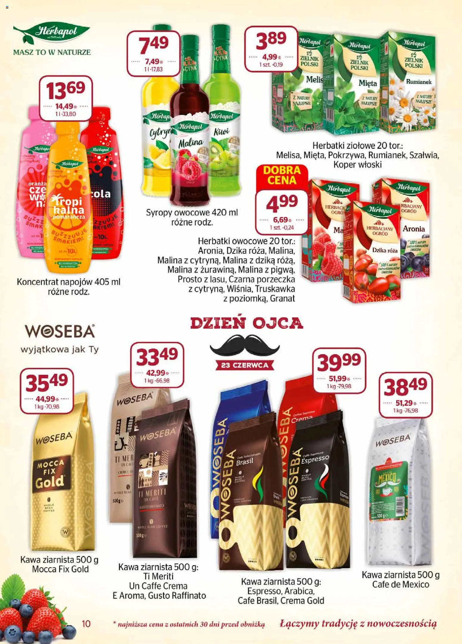 Społem gazetka od 01.06.2026 | Strona: 10 | Produkty: Malina, Kawa ziarnista, Mięta, Porzeczka