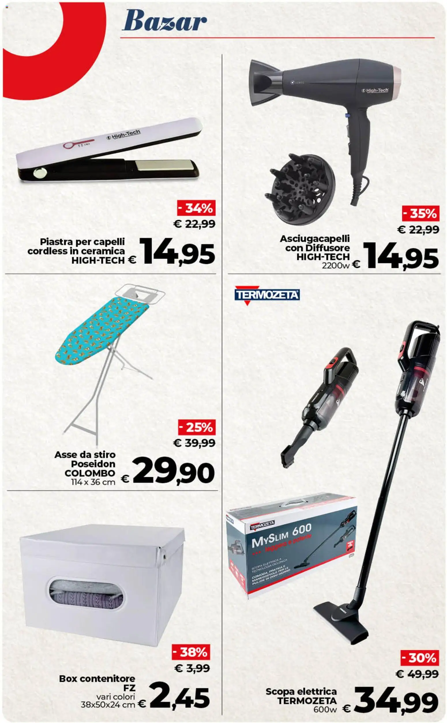 Volantino COOP del 29.05.2026 | Pagina: 48 | Prodotti: Scopa elettrica, Scopa, Contenitore, Piastra per capelli