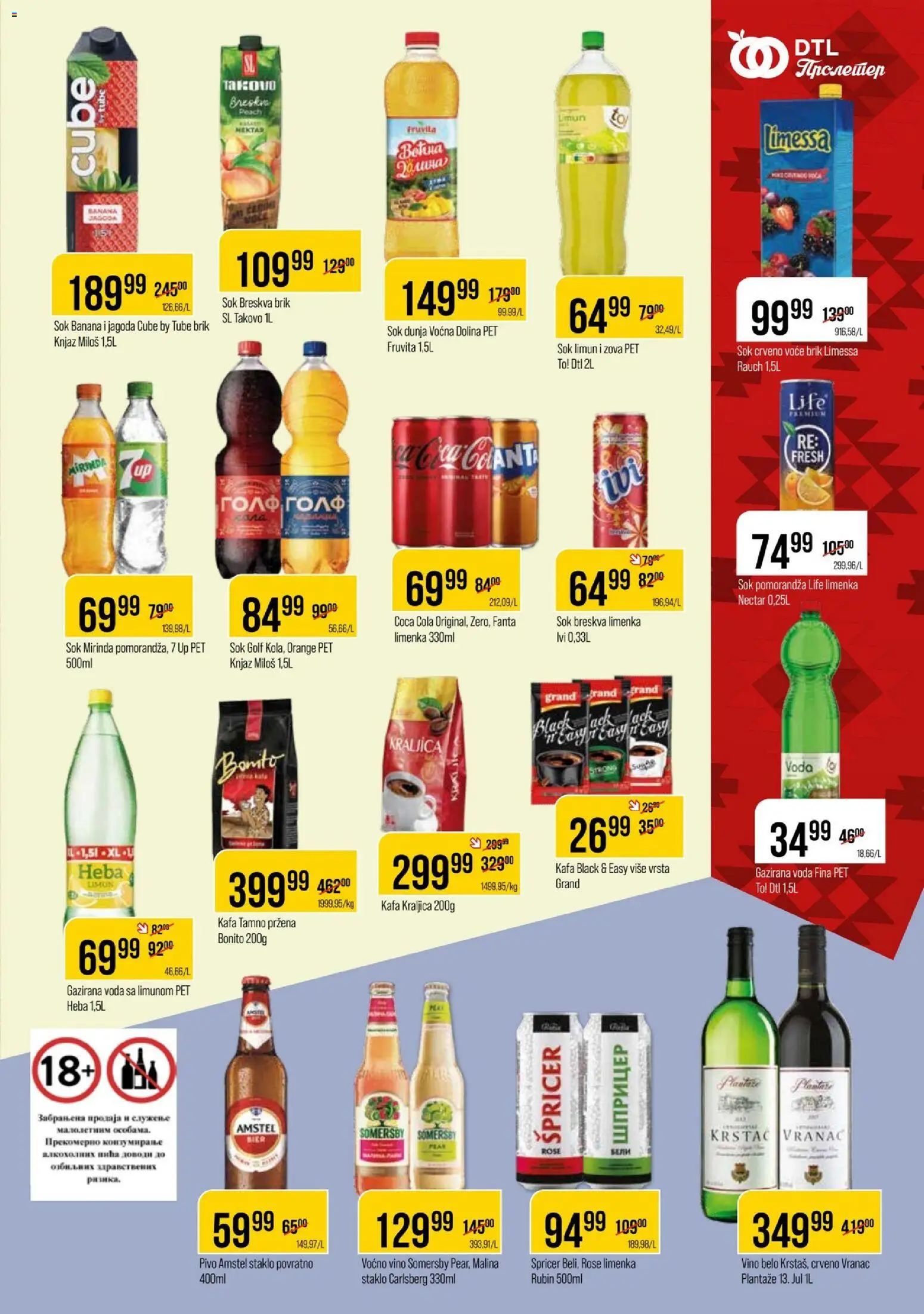 Metalac Proleter katalog - važi od 12.08.2026 | Strana: 9 | Proizvode: Vranac, Fanta, Staklo, Malina