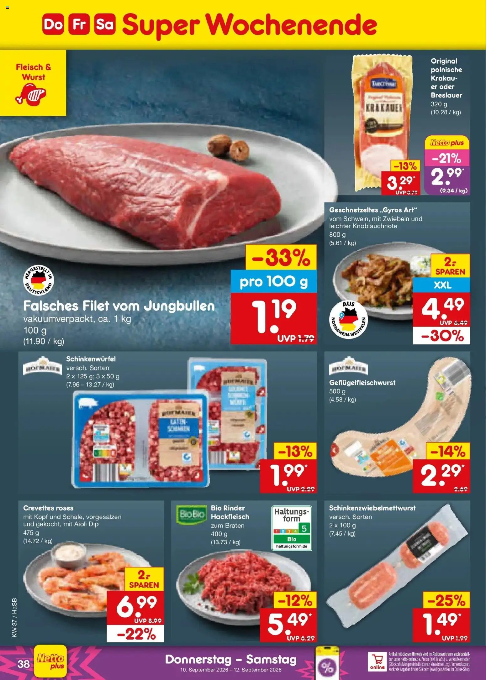 Netto Marken-Discount Prospekt Unna – gültig ab 07.09.2026 | Seite: 54 | Produkte: Zwiebeln, Wurst, Fleisch, Hackfleisch