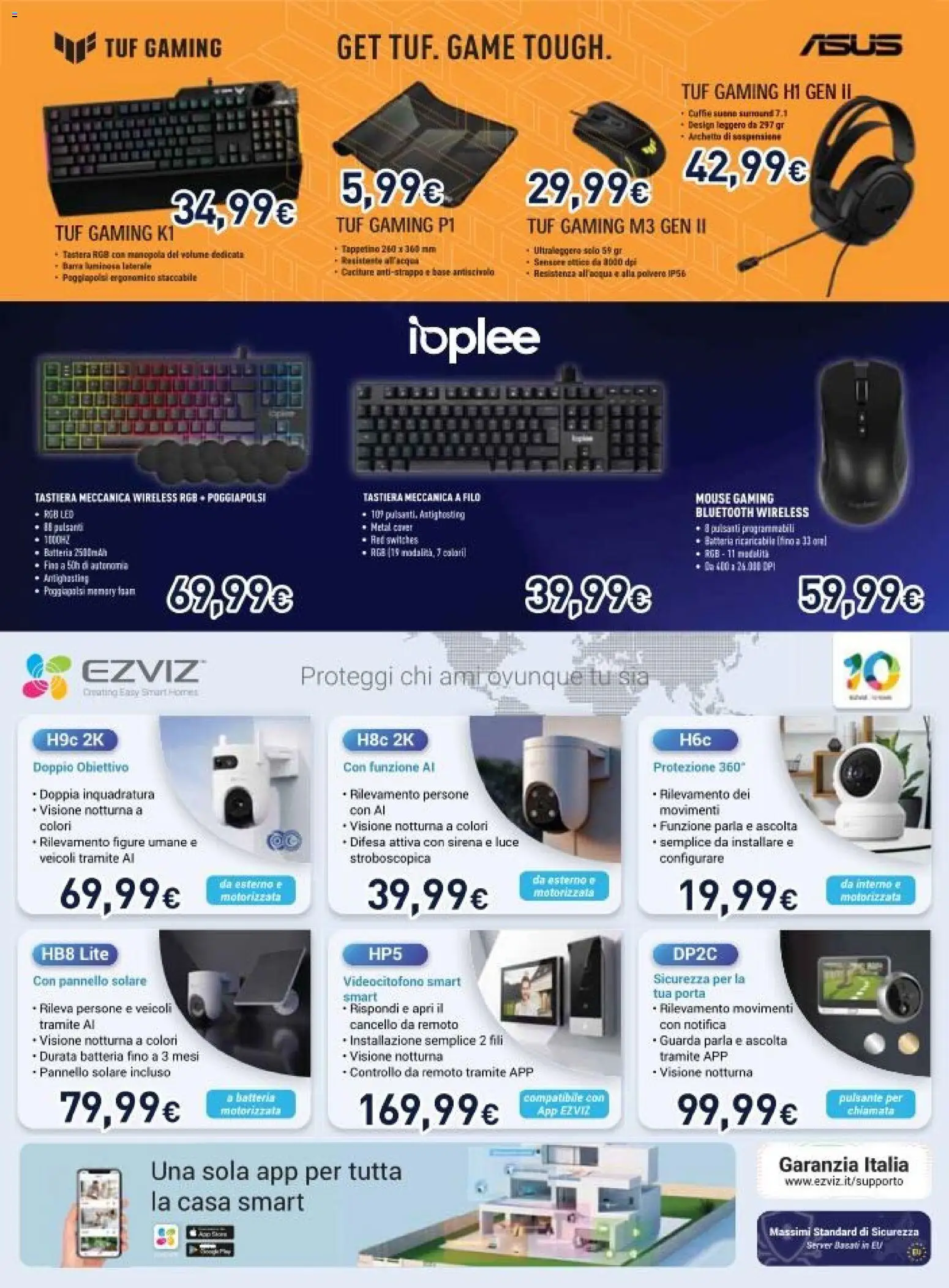 Volantino Unieuro del 22.05.2026 | Pagina: 37 | Prodotti: Mouse, Tastiera, Cuffie, Batteria
