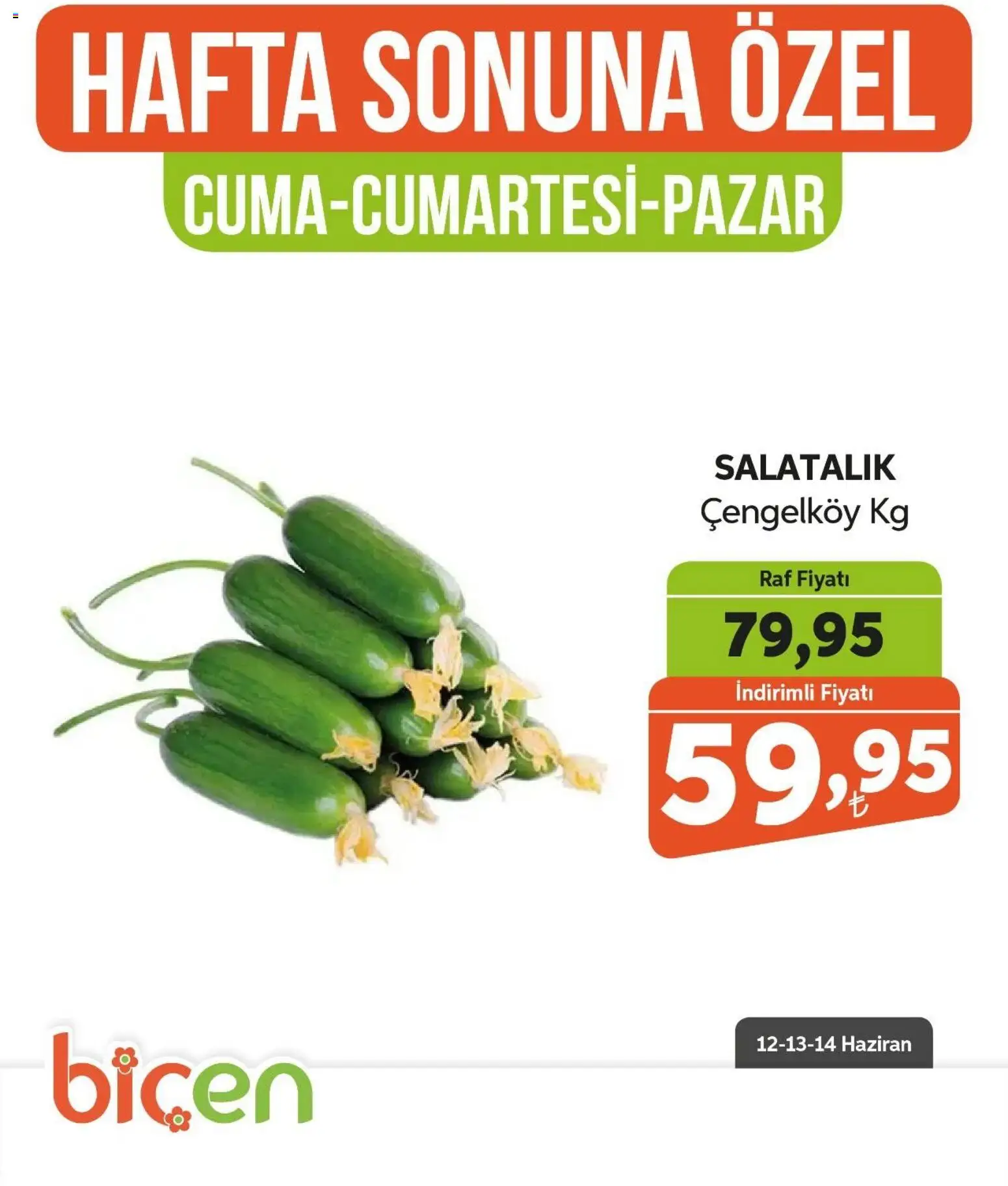 Biçen Market - Hafta Sonuna Özel - Sebze İndirimi - 12.06.2026 tarihinden itibaren geçerlidir | Sayfa: 10