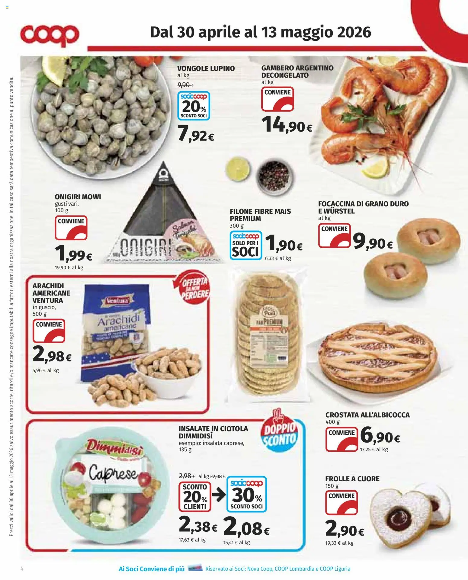 Volantino COOP del 30.04.2026 | Pagina: 4 | Prodotti: Wurstel, Mais, Arachidi, Ciotola