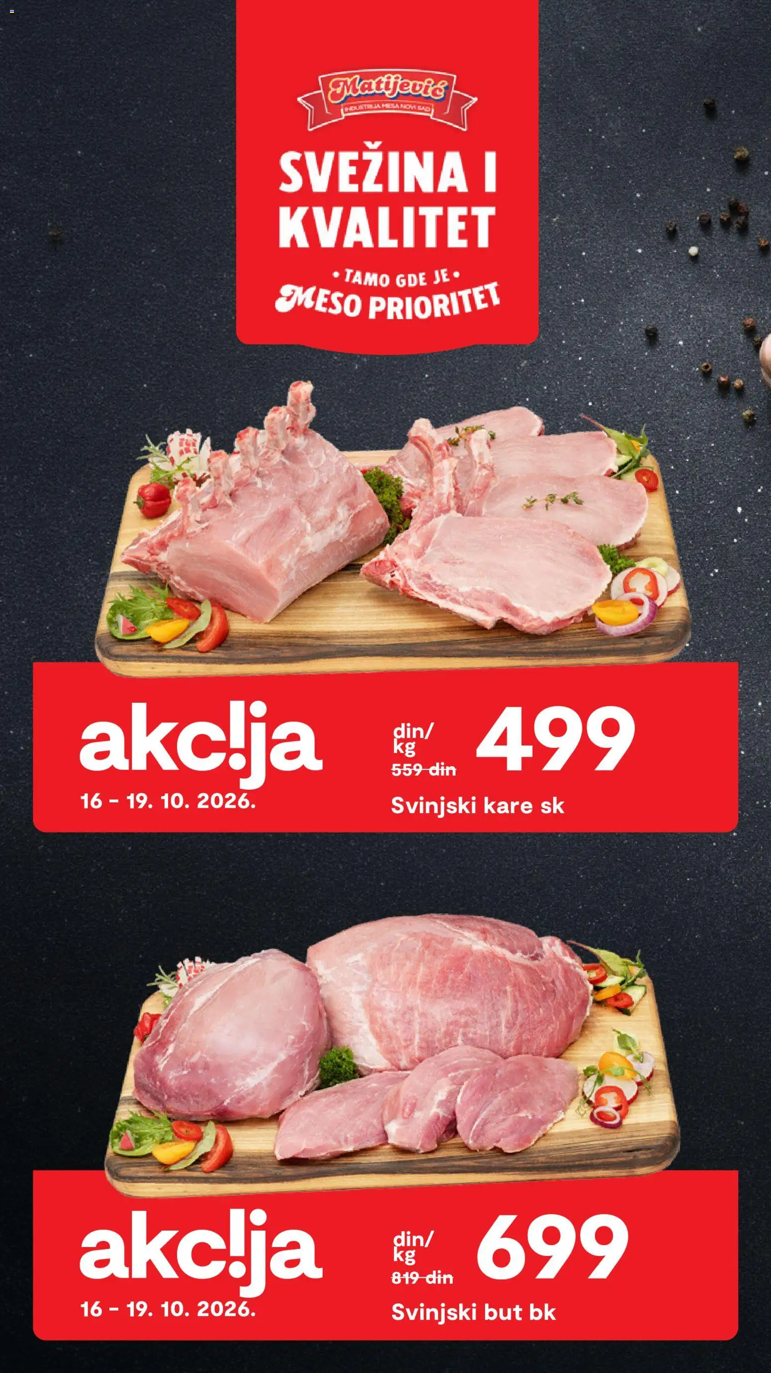 Matijevic katalog - važi od 01.10.2026 | Strana: 4 | Proizvode: Svinjski kare, Meso, Svinjski but