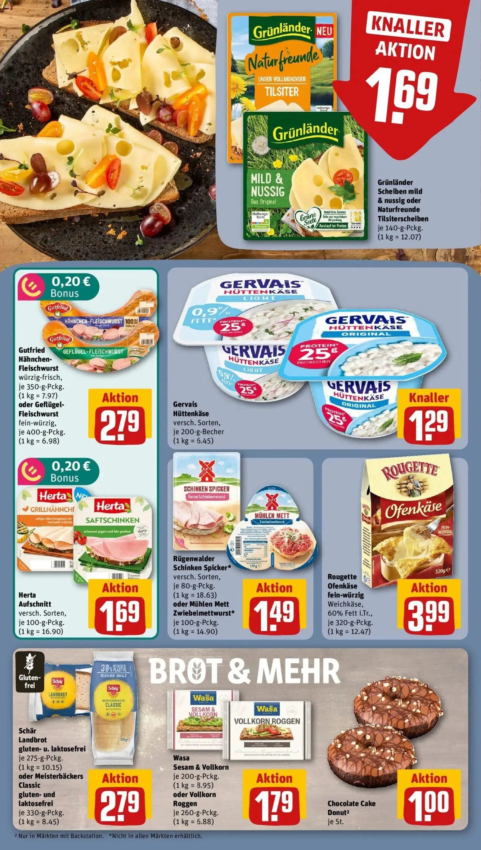 REWE Prospekt ab 31.08.2026 zum Blättern » Angebote | Seite: 12 | Produkte: Grunlander, Brot, Schinken, Hüttenkäse
