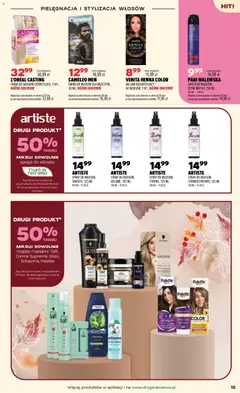 Pogląd oferty "Drogerie Natura gazetka" - ważna od 22.09.2026 | Strona: 15 | Produkty: Farba do włosów, Stylizacja włosów