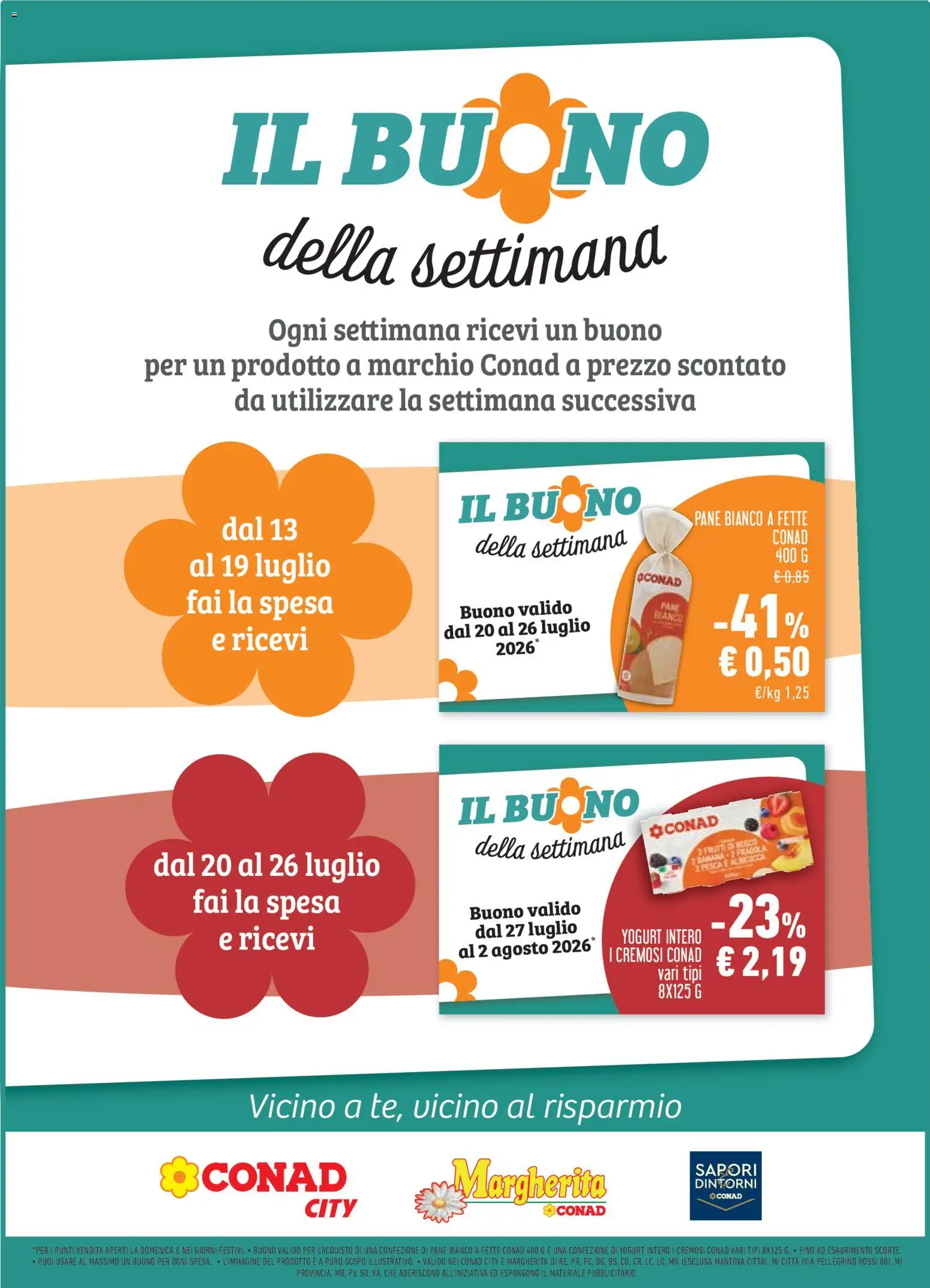 Volantino Conad del 15/07/2026 | Pagina: 17 | Prodotti: Yogurt, Pane