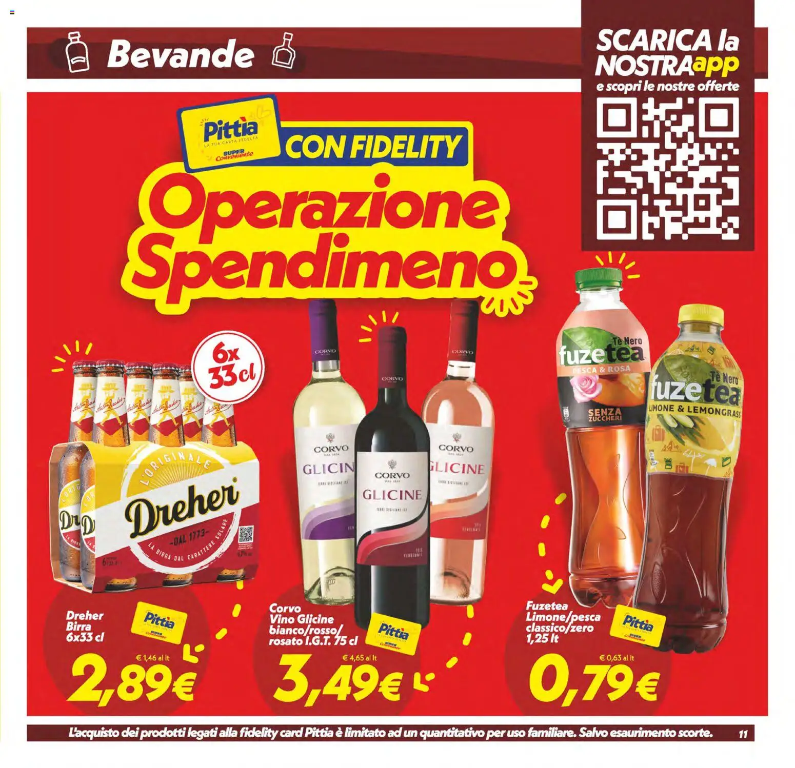 Volantino SuperConveniente del 19.05.2026 | Pagina: 11 | Prodotti: Birra, Tè, Limone, Vino