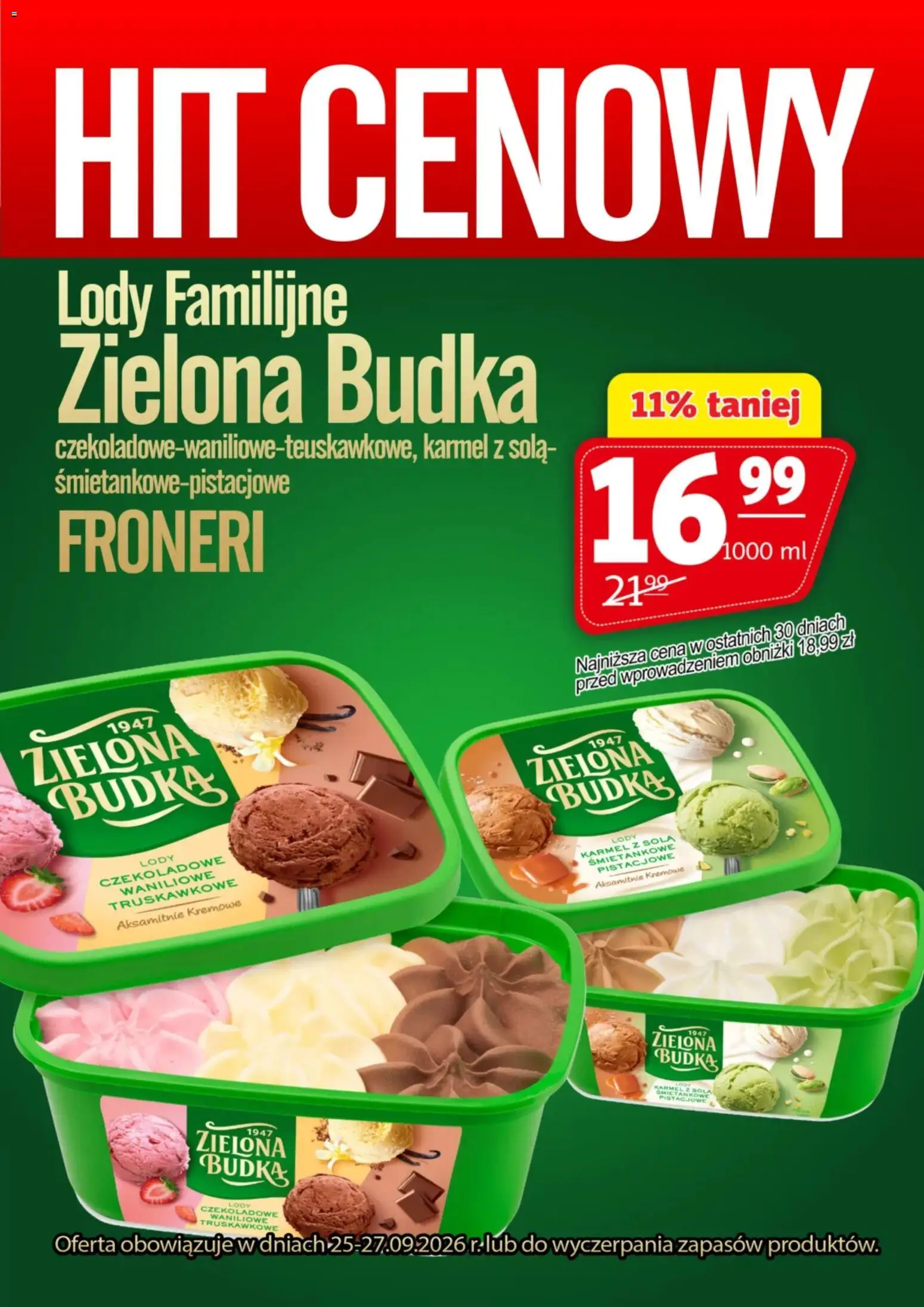 Prim Market promocja - Lody Zielona Budka od 25.09.2026 | Strona: 1 | Produkty: Lody familijne, Lody, Sól