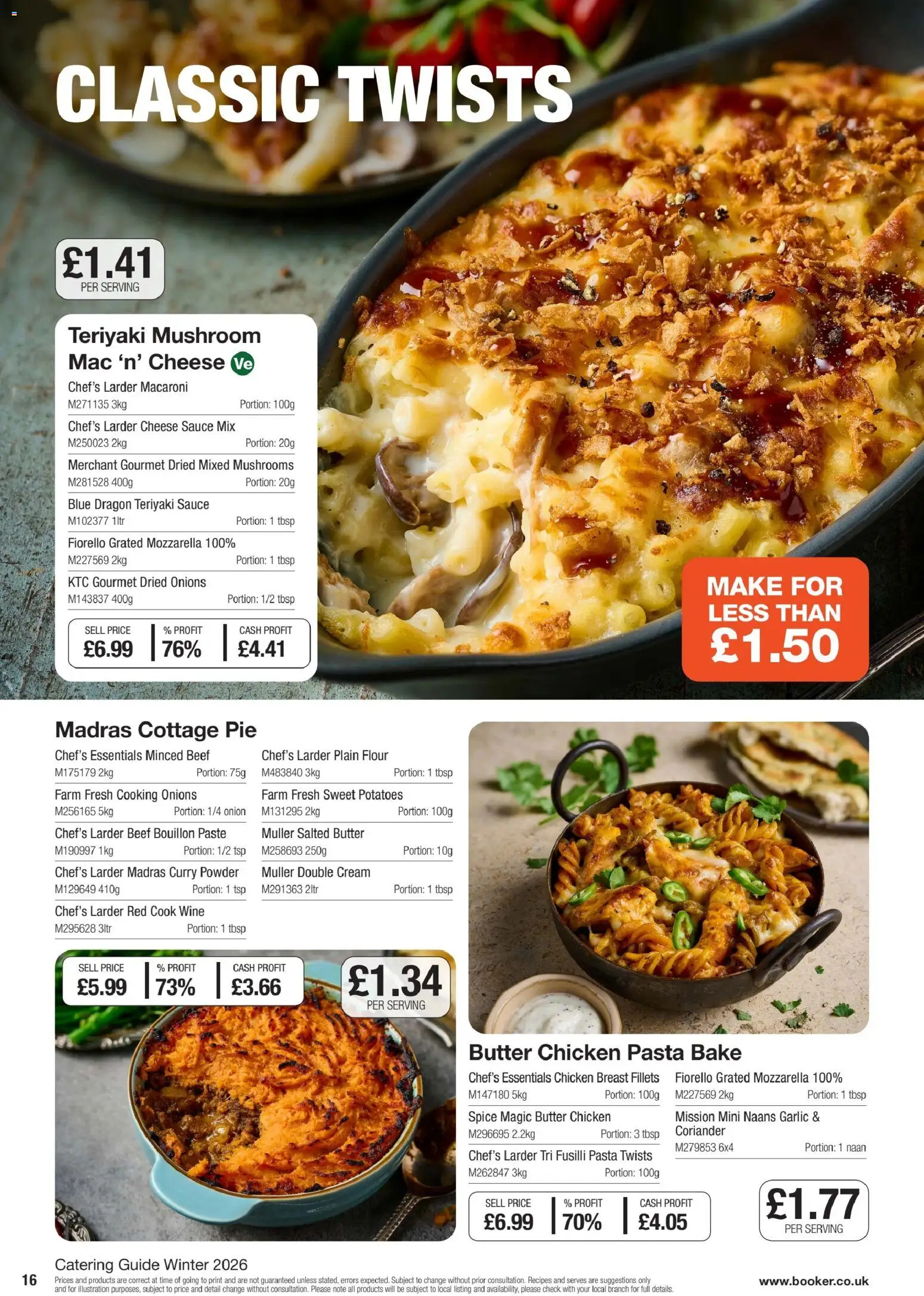 {H1} | Page: 16 | Products: Wine, Potatoes, Double cream, Minced beef
