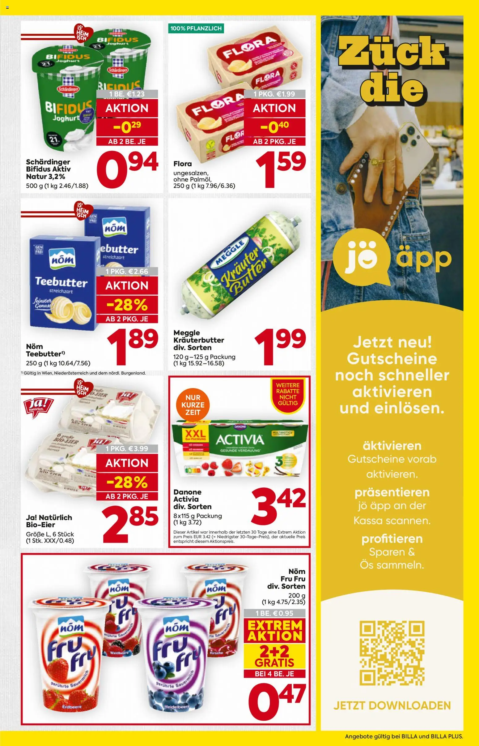 Billa AT akciós ujság - amely érvényes a következő dátumtól: 2026.08.13. | Oldal: 9 | Termékek: Activia, Danone, Joghurt