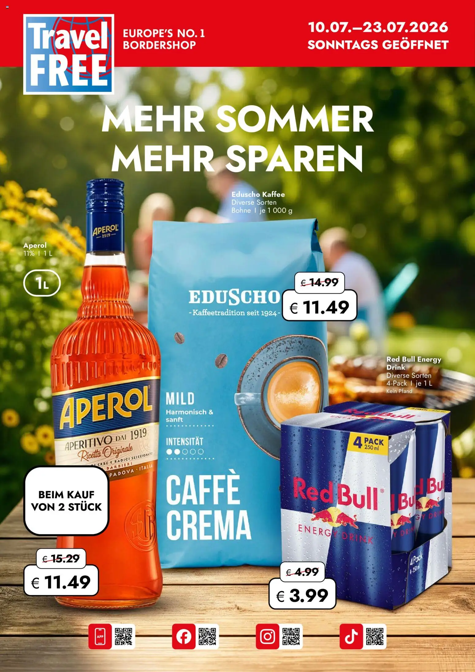 Travel FREE Flugblatt gültig ab 10.07.2026 | Seite: 1 | Produkte: Kaffee