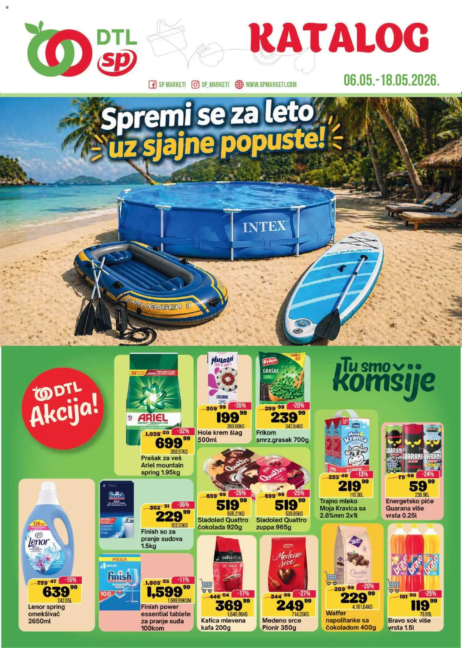 Senta Promet katalog - važi od 06.05.2026 | Strana: 1 | Proizvode: Lenor, Grašak, Mleko, Prašak za veš