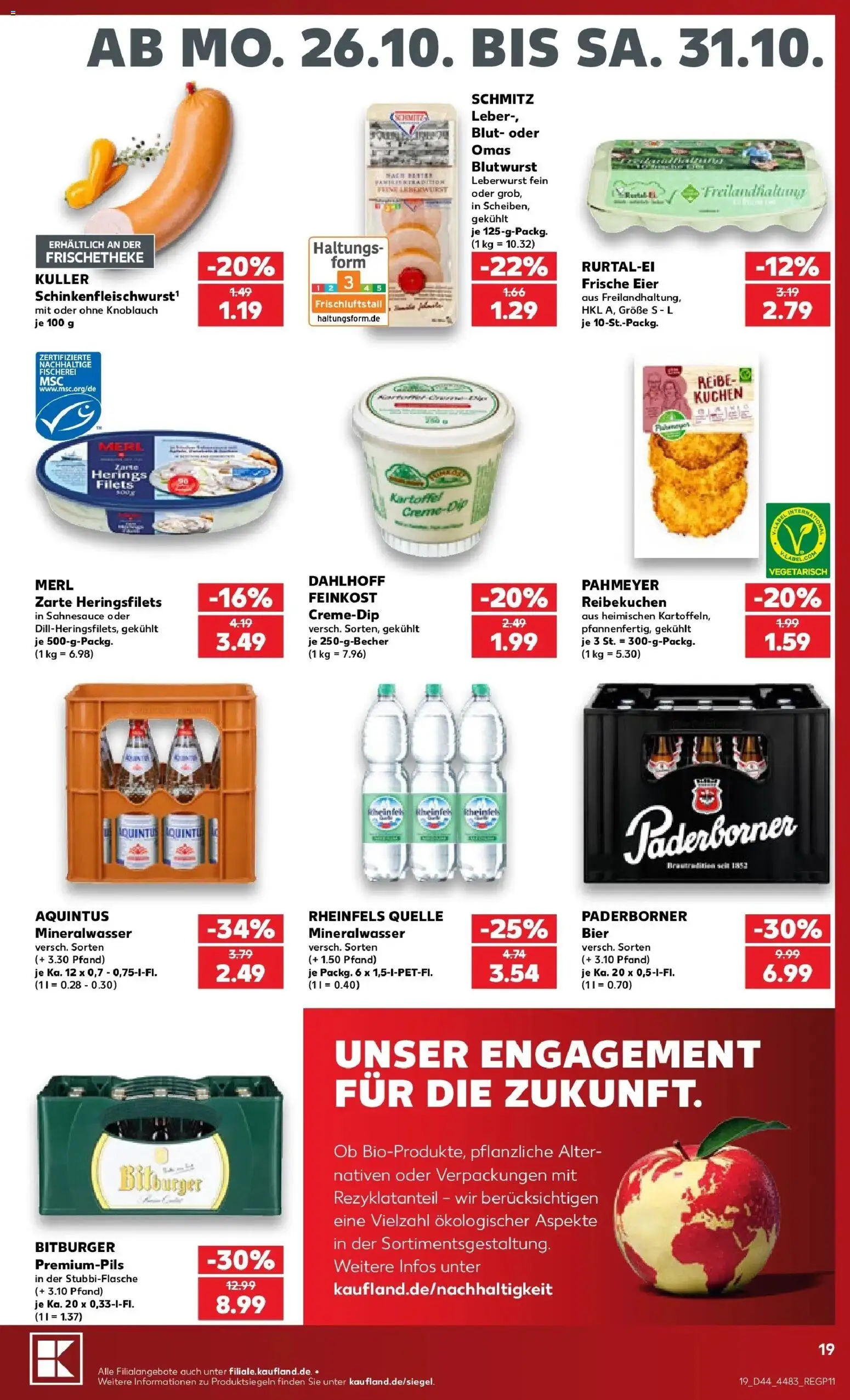 Prospekt Kaufland ab 26.10.2026 » Angebote Online zum Blättern | Seite: 23 | Produkte: Bitburger, Bier, Mineralwasser, Rheinfels quelle