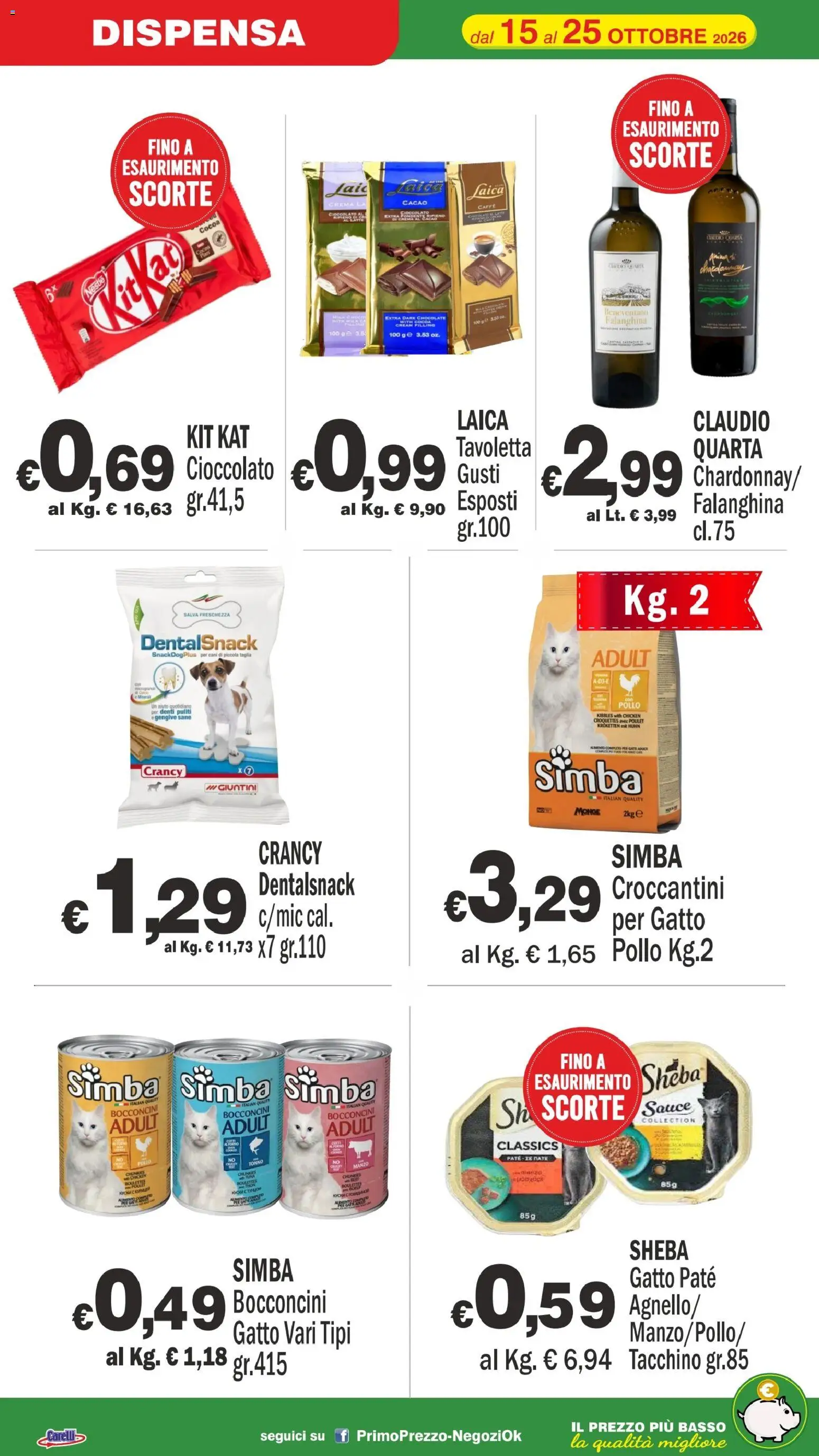Volantino Primo Prezzo del 15/10/2026 | Pagina: 19 | Prodotti: Manzo, Tacchino, Basso, Cacao