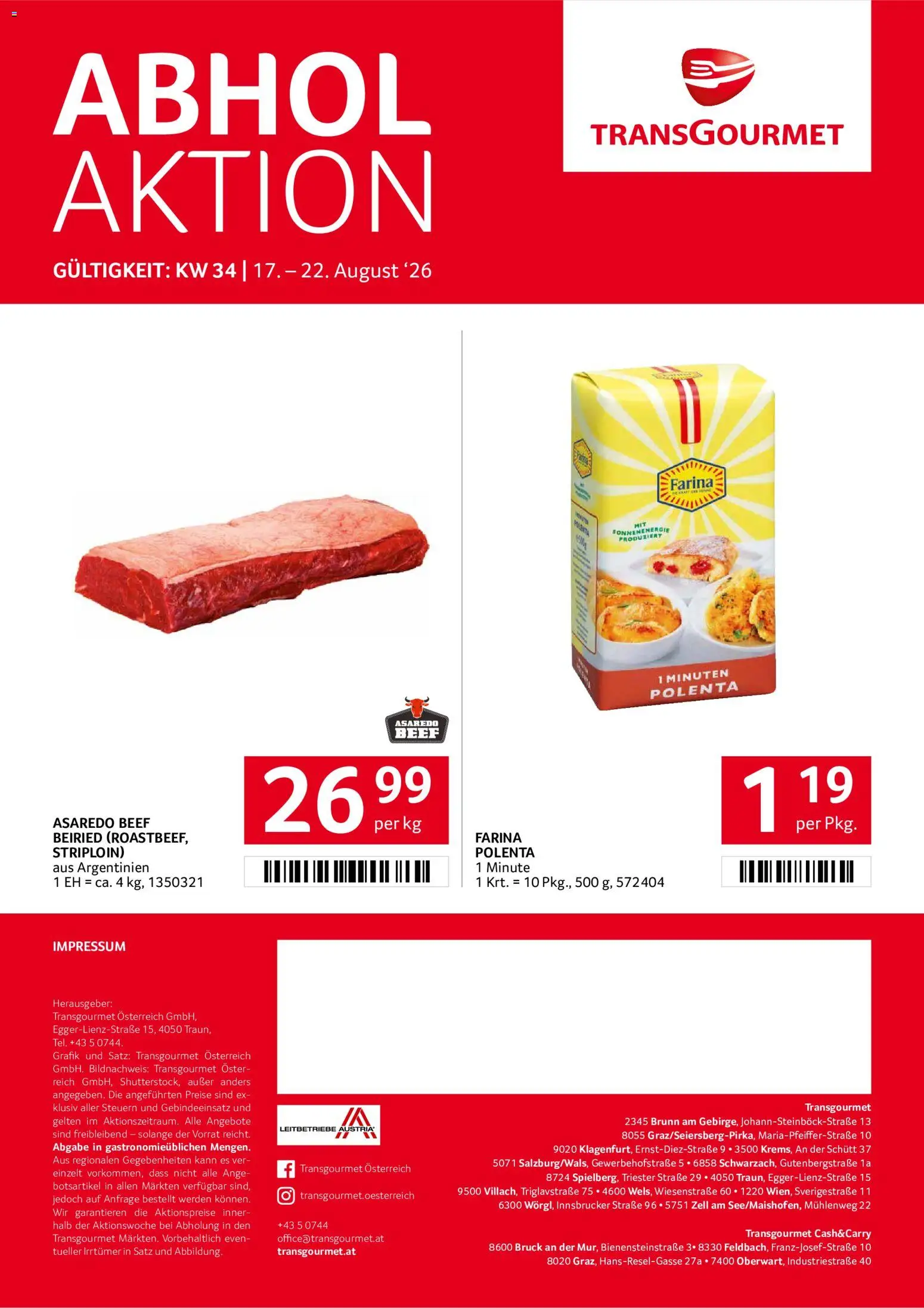 Transgourmet Flugblatt gültig ab 17.08.2026 | Seite: 27