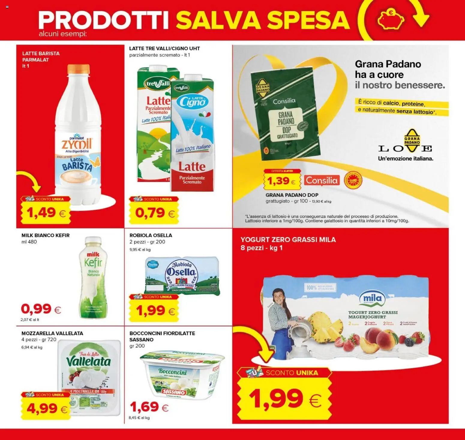 Volantino Oasi del 08/10/2026 | Pagina: 8 | Prodotti: Kefir, Latte, Robiola, Mozzarella vallelata