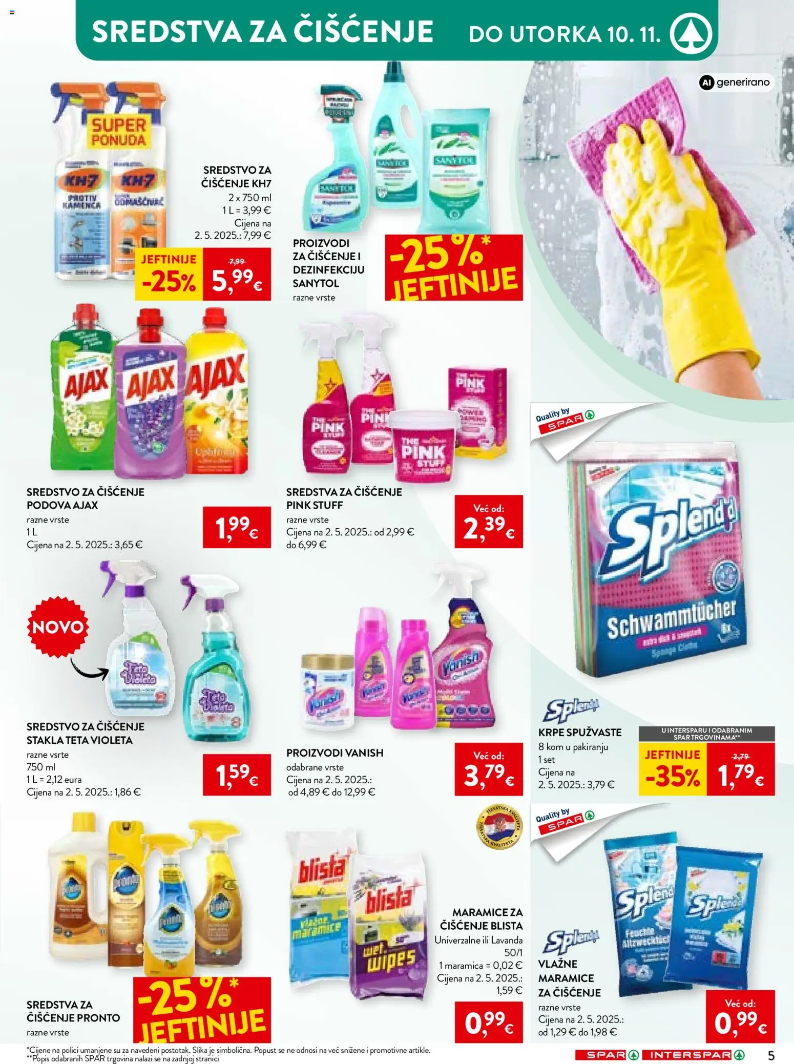 Interspar katalog | vrijedi od 28.10.2026 | Stranica: 5 | Proizvodi: Proizvodi za čišćenje, Sredstva za čiščenje, Ajax, Lavanda