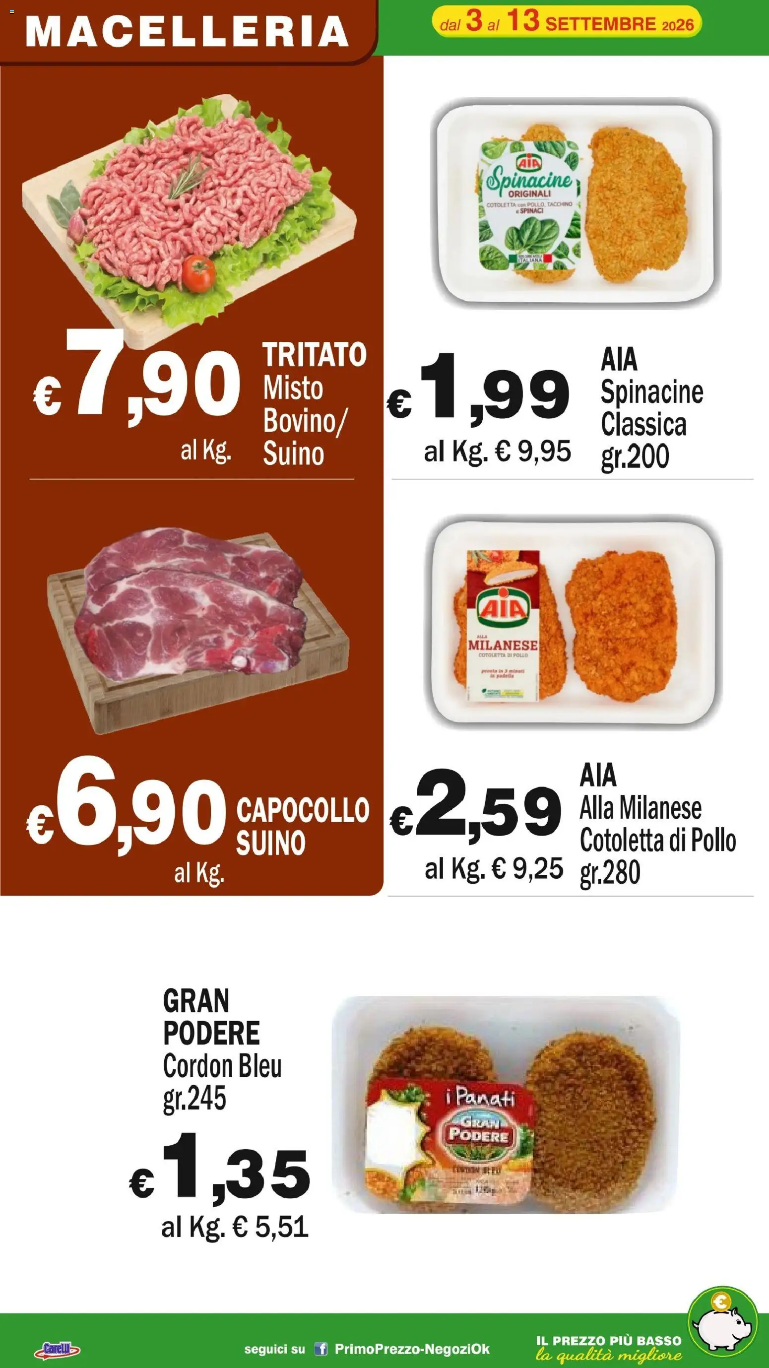 Volantino Primo Prezzo del 03/09/2026 | Pagina: 33