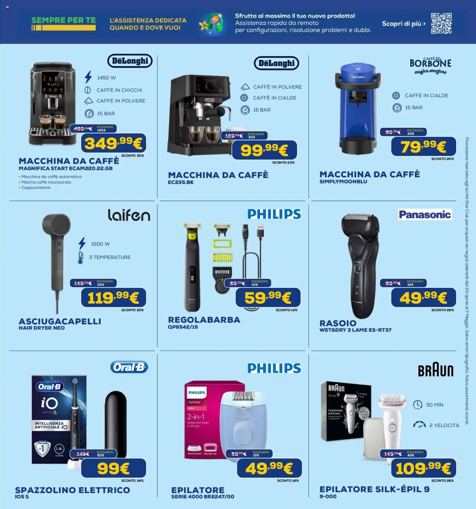 Volantino Euronics del 23.04.2026 | Pagina: 30 | Prodotti: Caffè, Macina, Asciugacapelli, Caffè in cialde