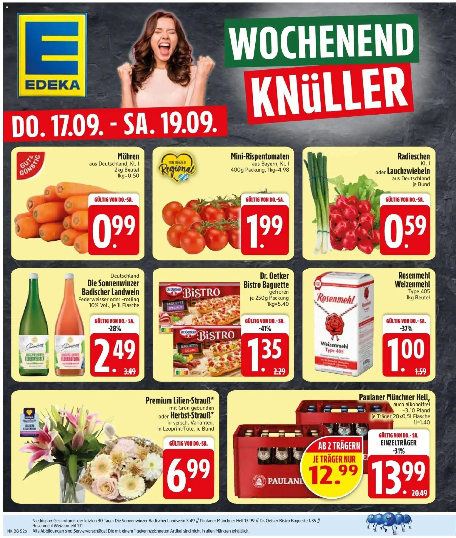 Edeka Prospekt Neusäß-Steppach (ab 14.09.2026) » Angebote Online | Seite: 30 | Produkte: Baguette, Weizenmehl, Mohren, Paulaner