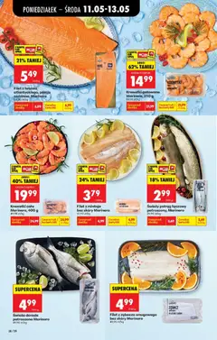 Pogląd oferty "Biedronka gazetka od poniedziałku" - ważna od 11.05.2026 | Strona: 46 | Produkty: Świeży pstrąg, Krewetki, Pstrąg, Dorada