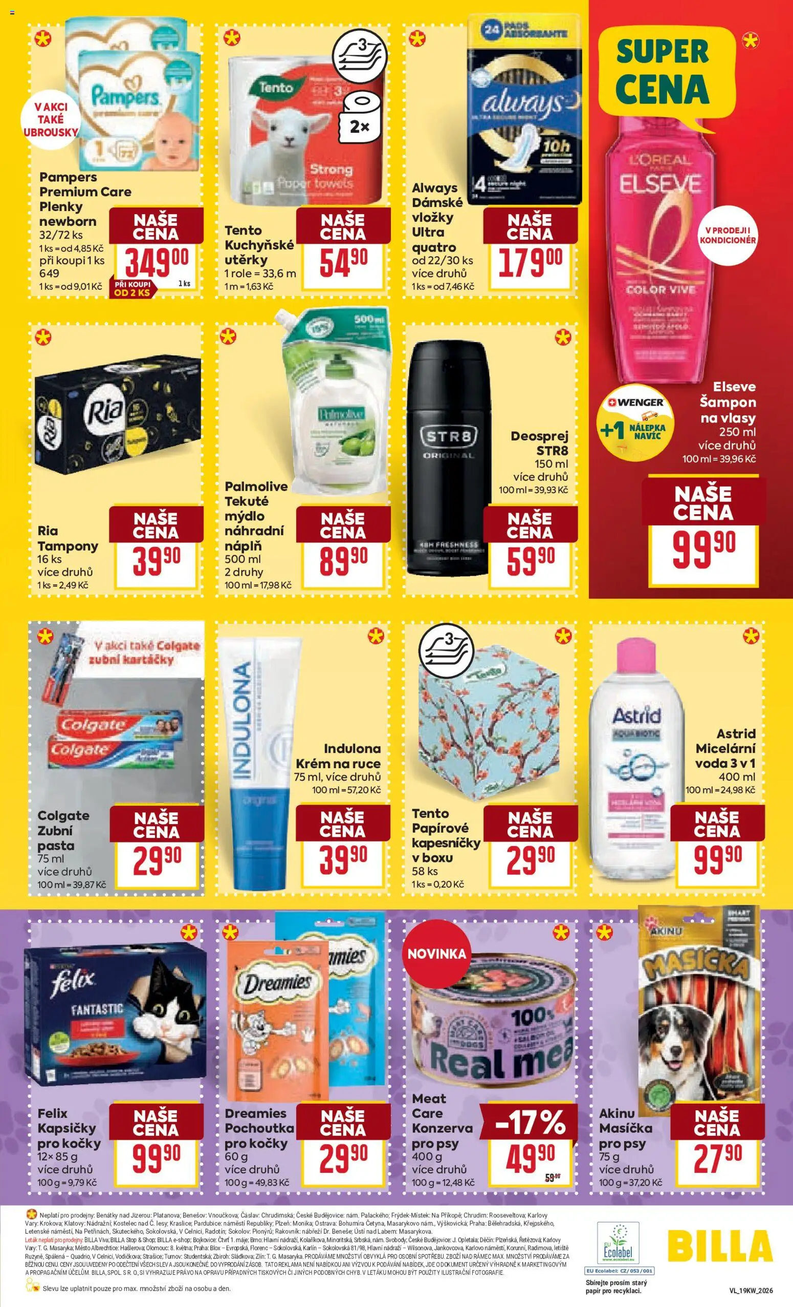 Billa Velký leták od 06.05.2026 | Strana: 25 | Produkty: Voda, Vložky, Pampers, Wenger