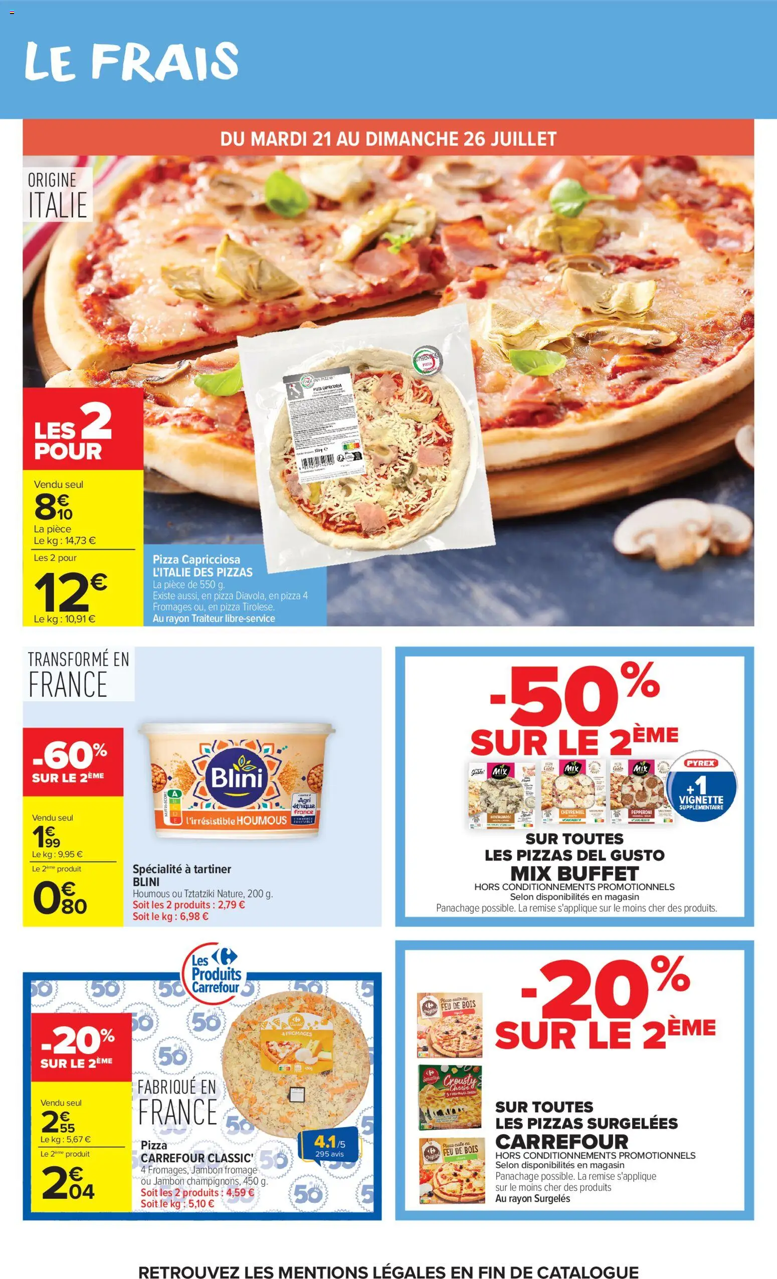 {H1} | Page: 23 | Produits: Pizza 4 fromages, Buffet, Fromage, Jambon