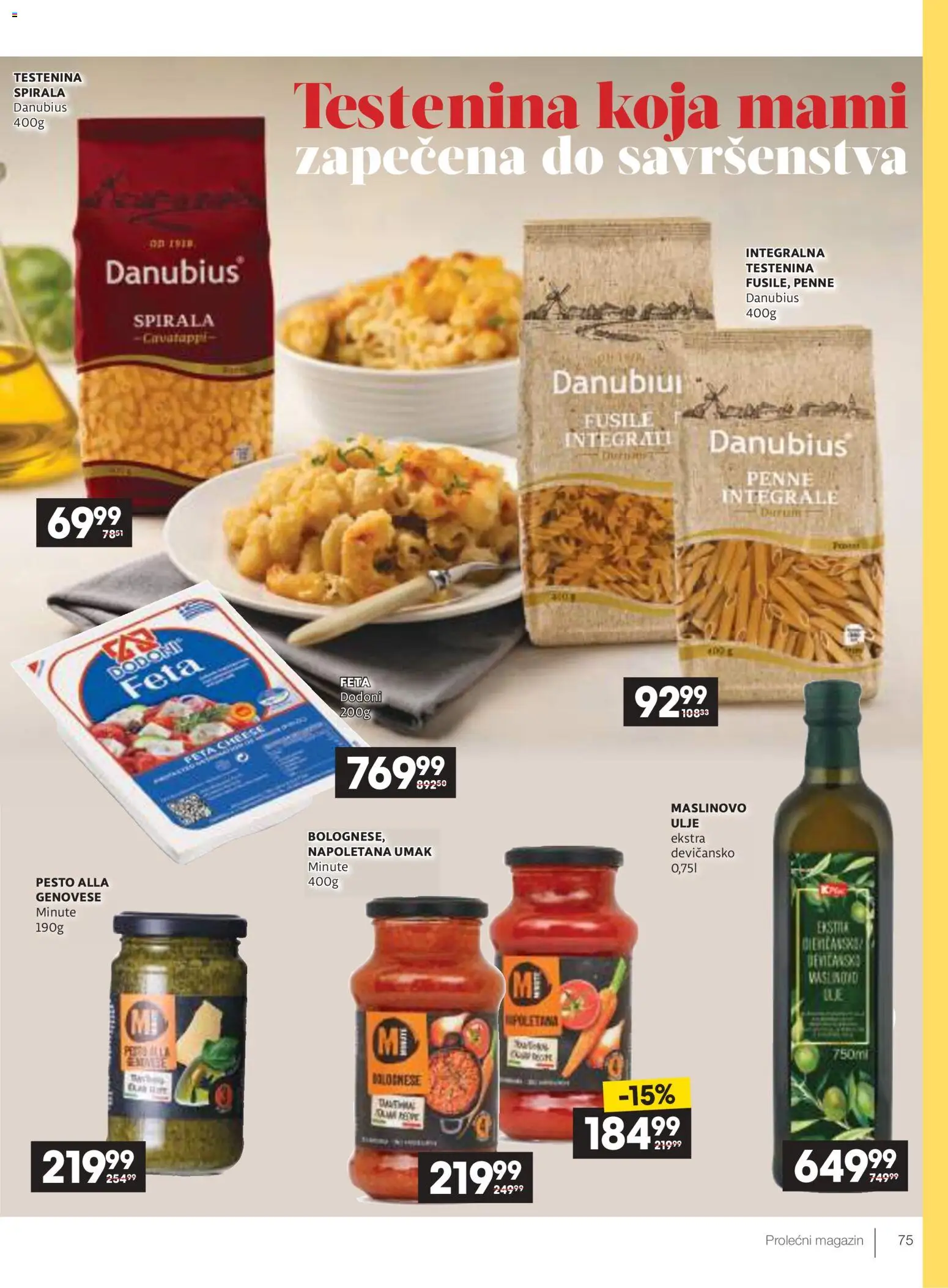 Idea katalog - važi od 09.04.2026 | Strana: 75 | Proizvode: Testenina, Pesto, Ulje, Maslinovo ulje