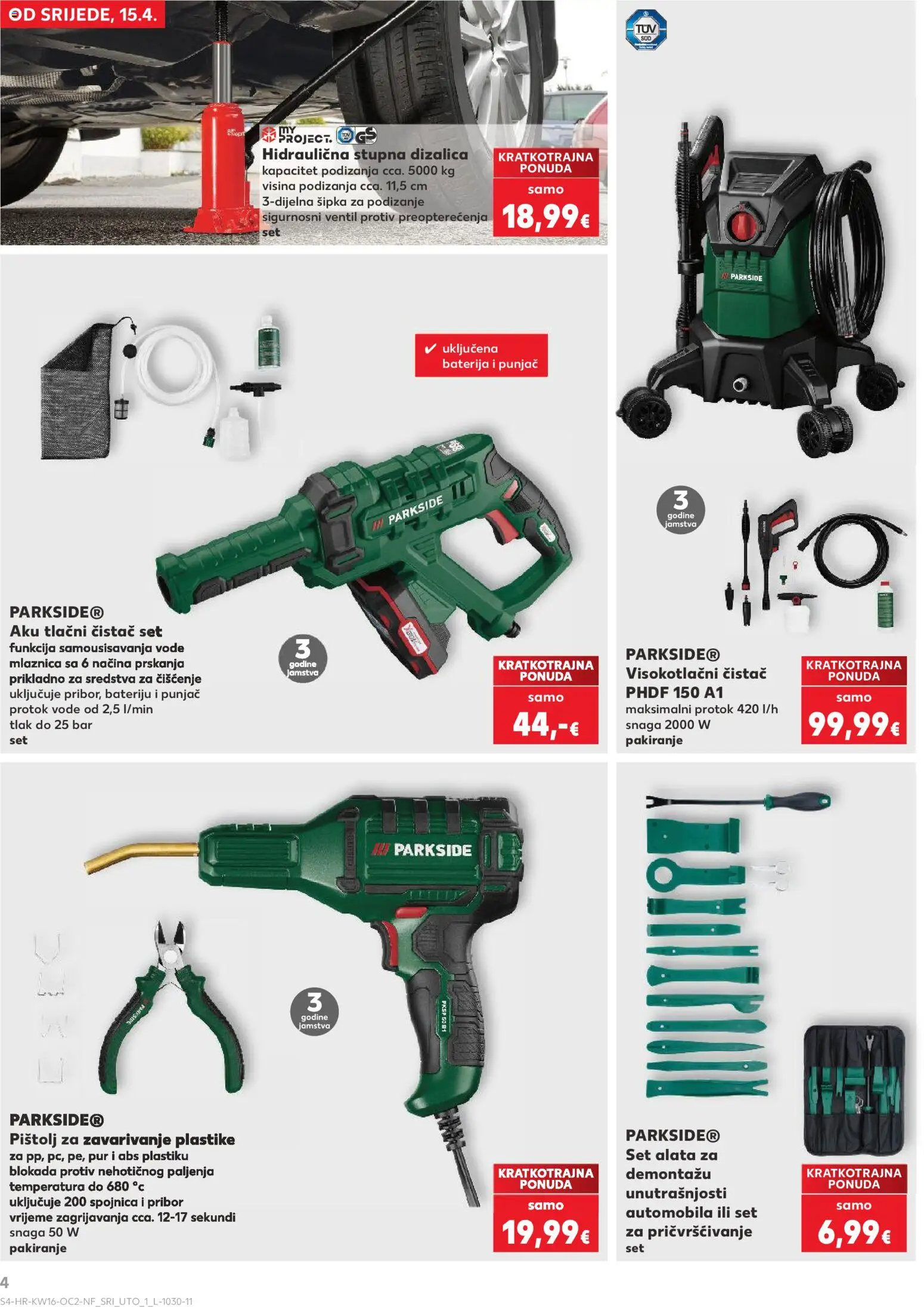 Kaufland katalog | vrijedi od 15.04.2026 | Stranica: 4 | Proizvodi: Sredstva za čiščenje, Ventil, Parkside, Visokotlačni čistač