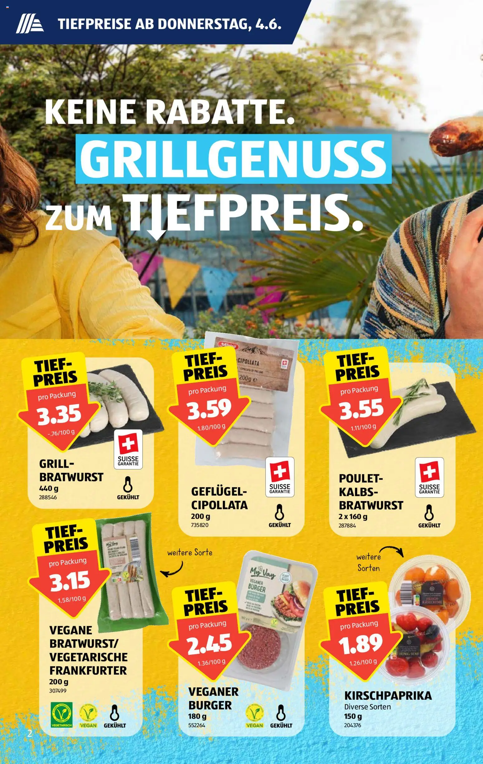 Aldi aktionen – gültig ab 04.06.2026 | Seite: 2 | Produkte: Burger, Grill