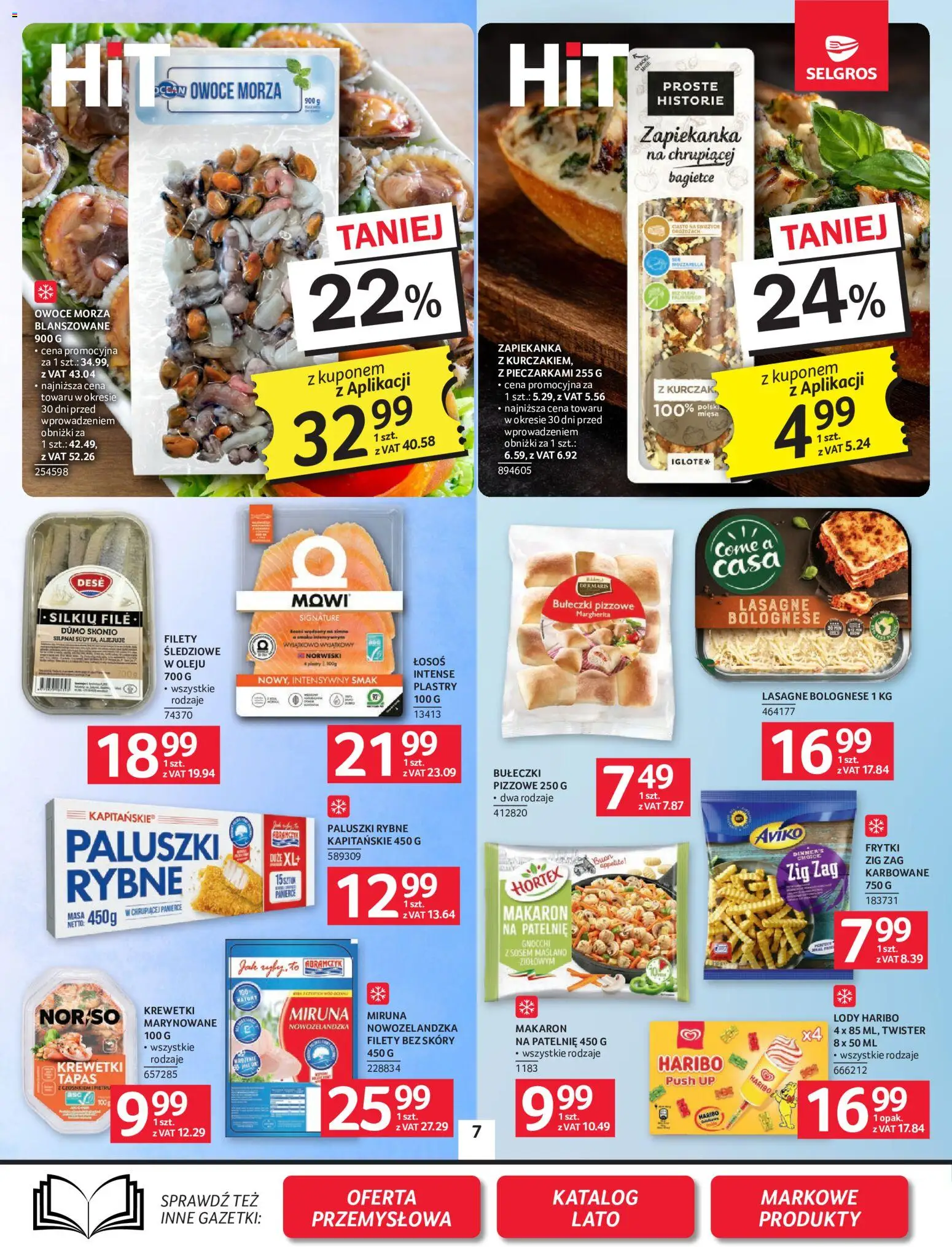 Selgros cash&carry gazetka od 16.07.2026 | Strona: 7 | Produkty: Krewetki, Miruna, Zapiekanka, Gnocchi