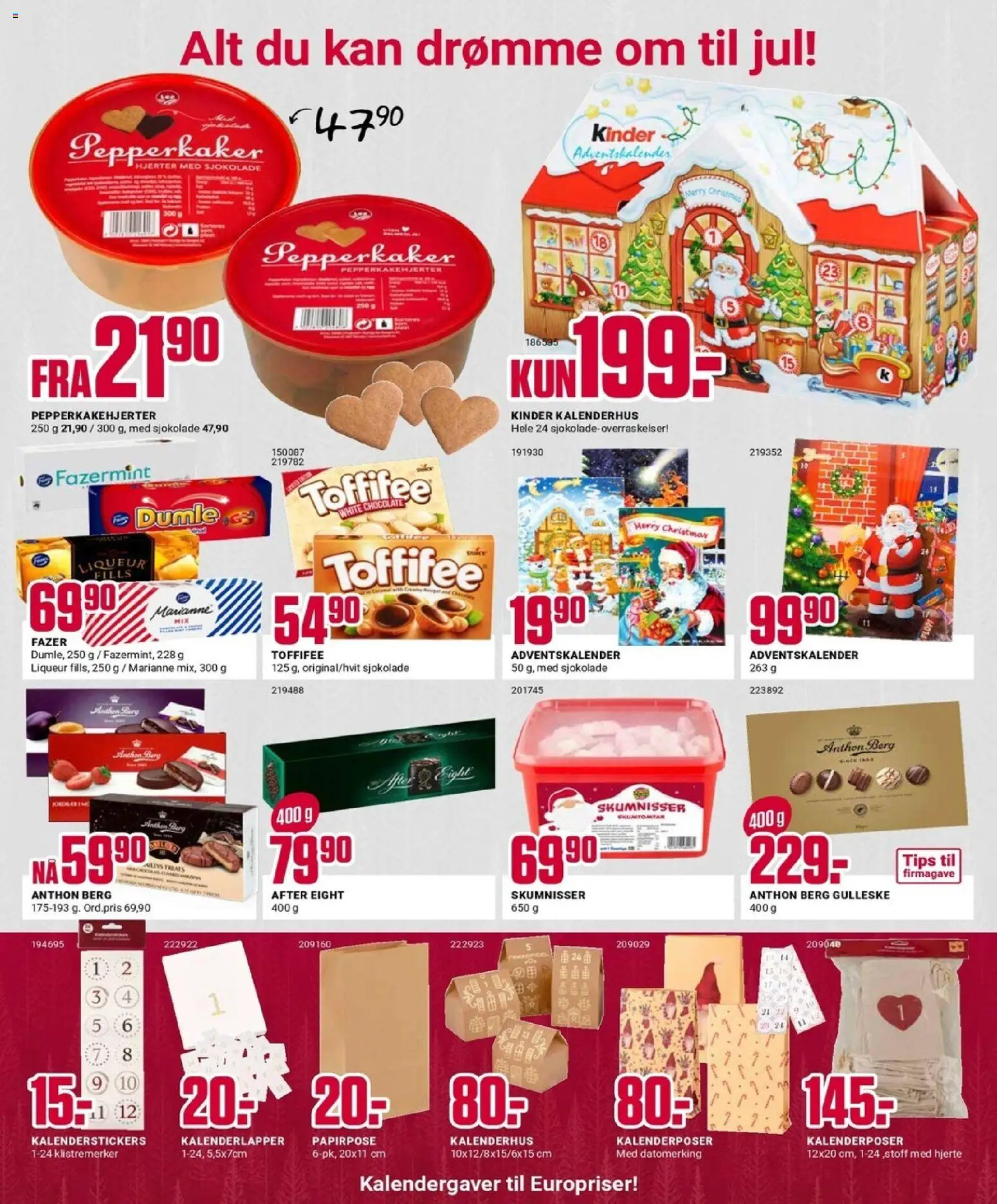 {H1} | Side: 7 | Produkter: Sjokolade, After eight, 1, Adventskalender