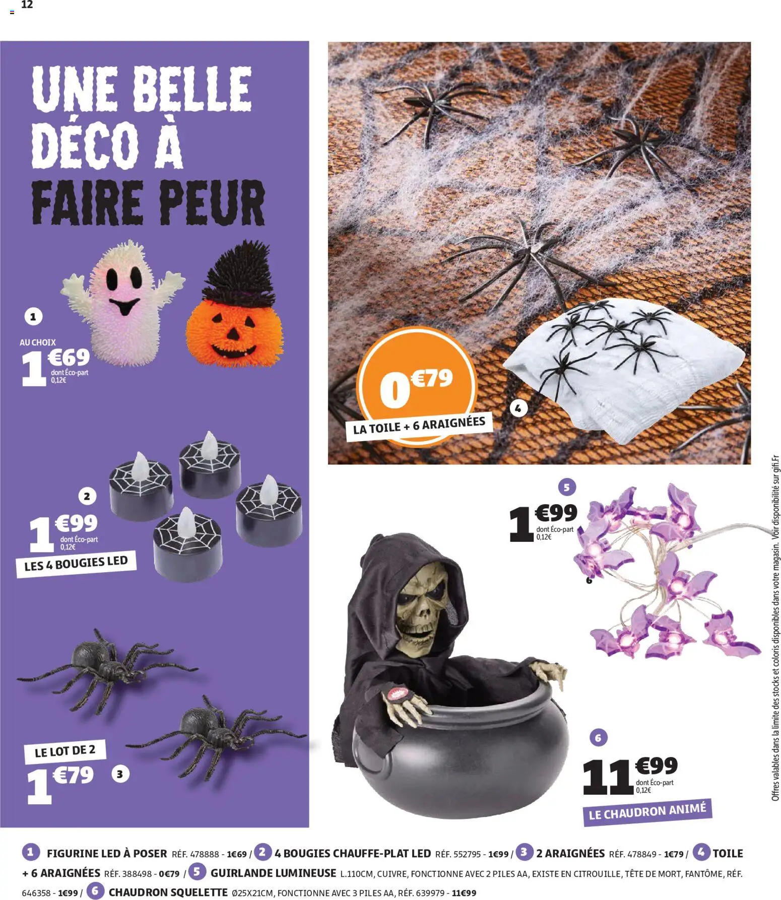 {H1} | Page: 12 | Produits: Figurine, Guirlande lumineuse, Bougies, Piles
