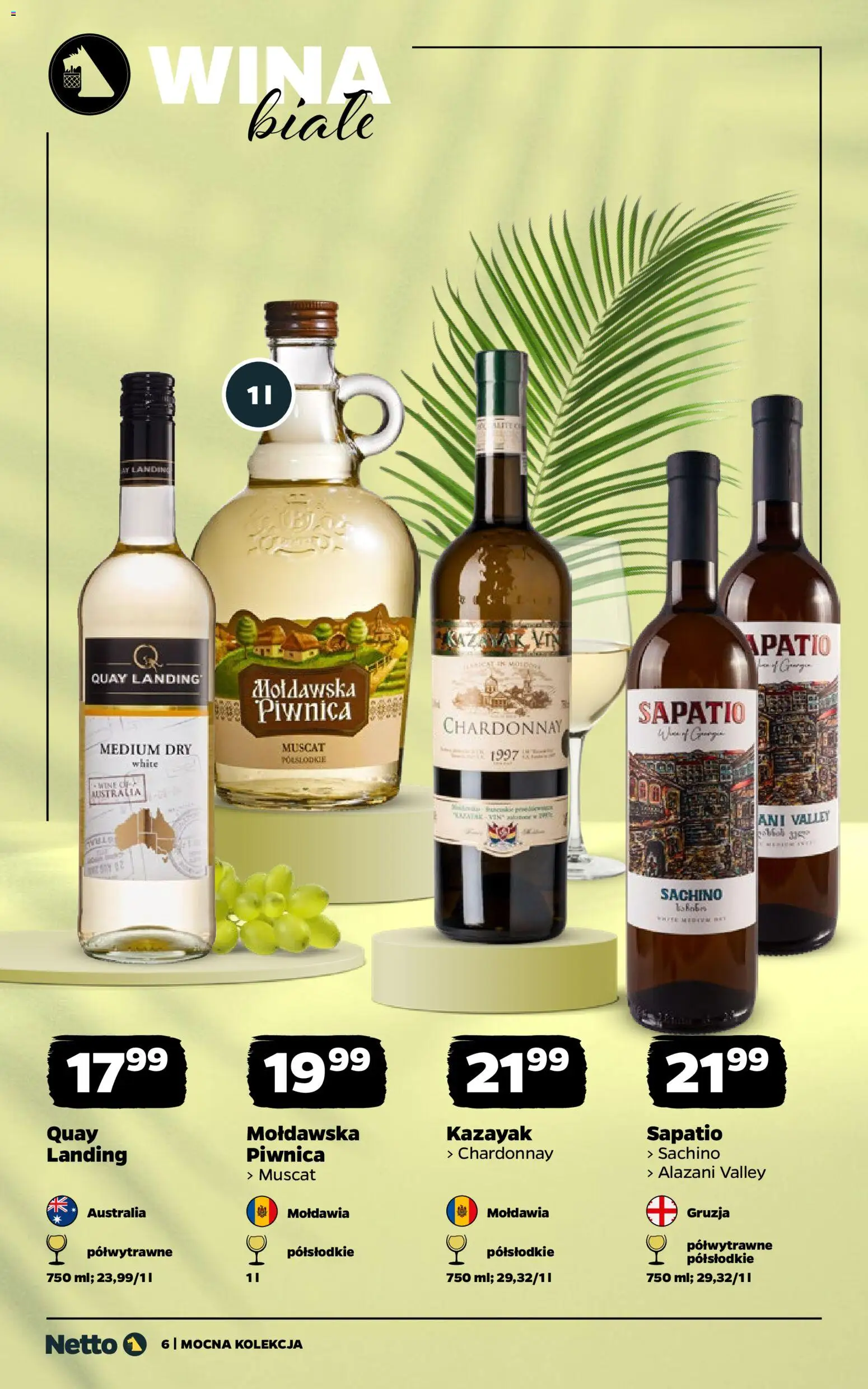 Netto gazetka - Wina od 06.07.2026 | Strona: 6 | Produkty: Alazani Valley, Chardonnay