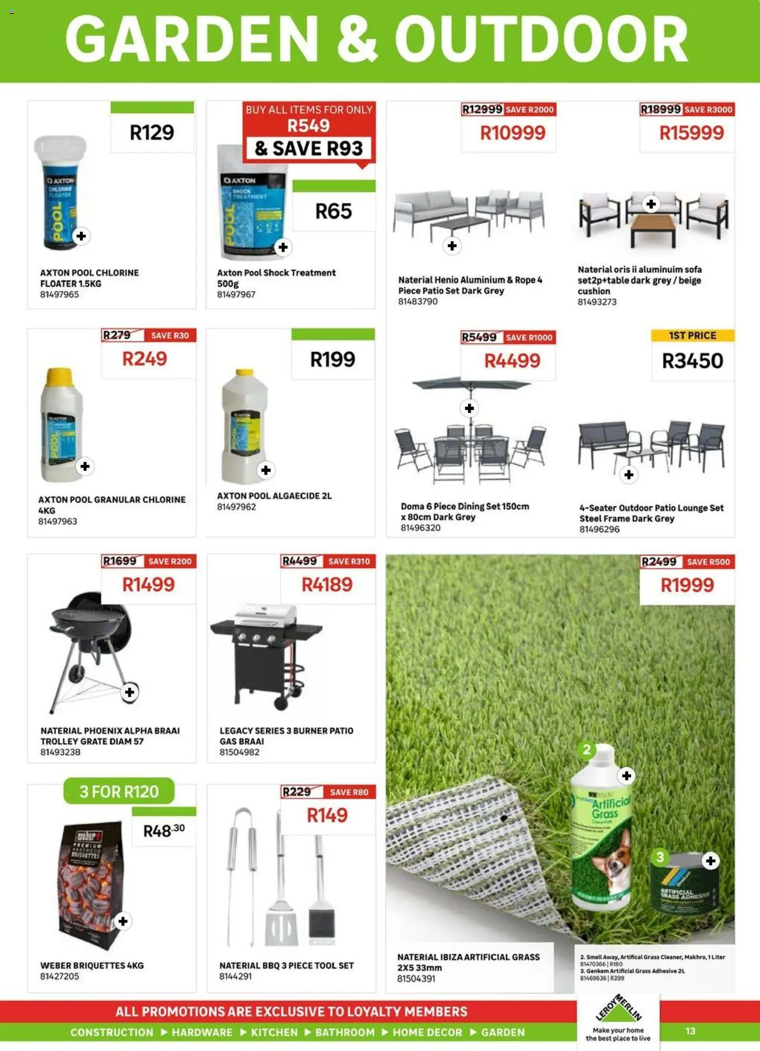 New Leroy Merlin catalogue – valid from 03.04.2026 | Page: 13 | Products: Cushion, Frame, Sofa, Adhesive