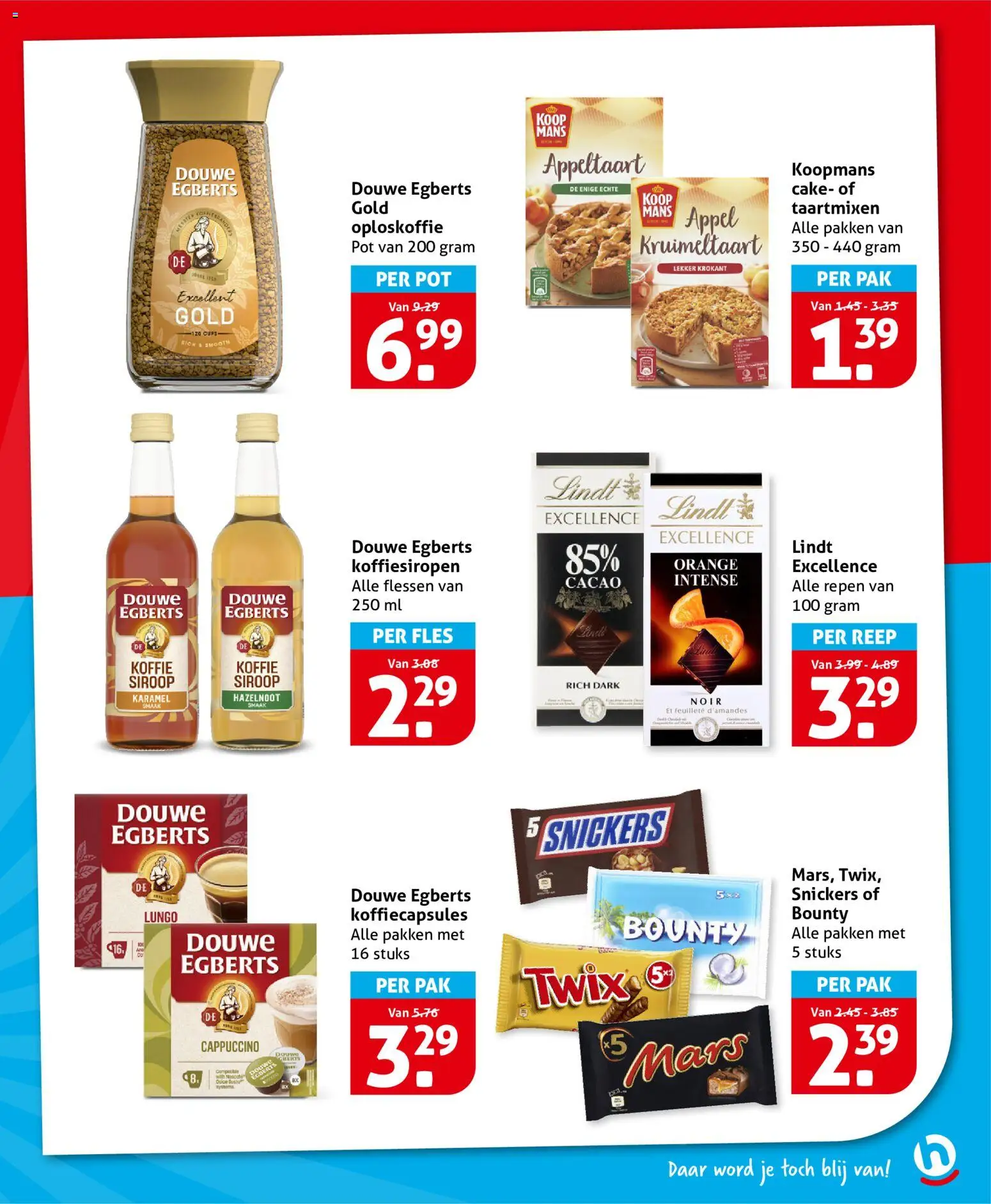 {H1} | Pagina: 21 | Producten: Pot, Cacao, Appeltaart, Cappuccino