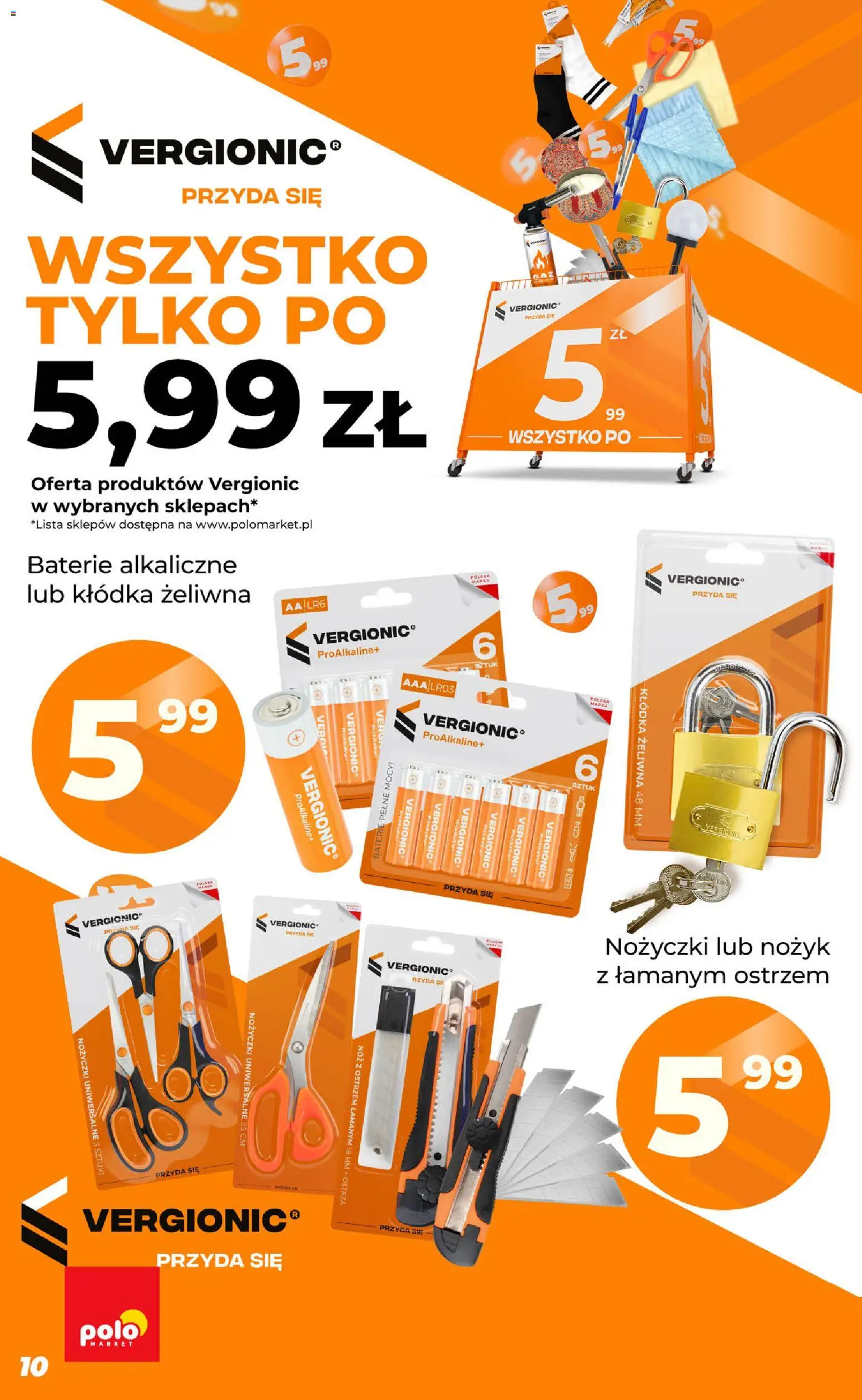 Nowa POLOmarket gazetka od jutra 07.10.2026 | Strona: 10 | Produkty: Nożyk, Baterie