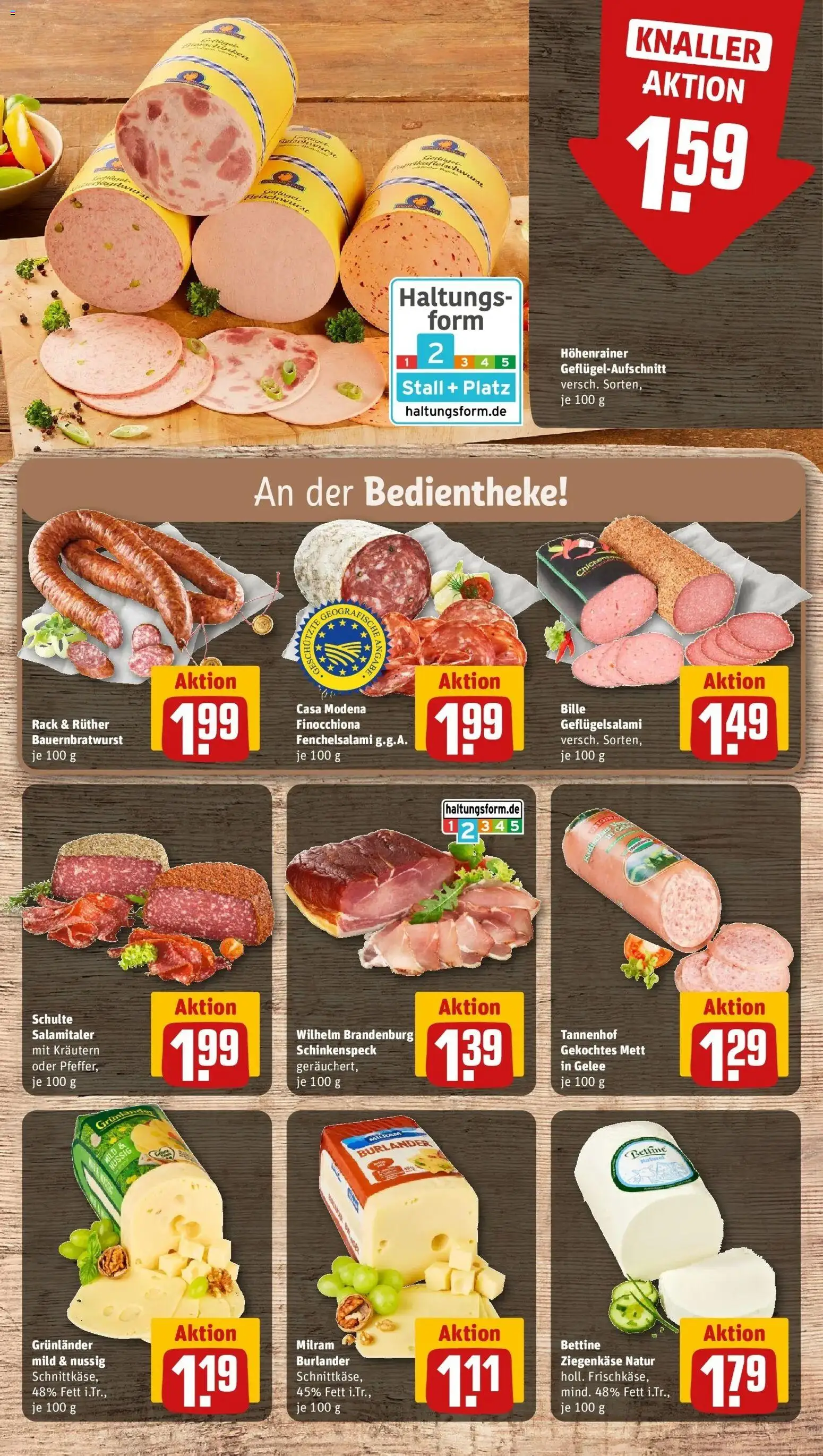 Rewe Prospekt Hilders	 – gültig ab 27.04.2026 | Seite: 9 | Produkte: Ziegenkäse, Grunlander, Milram, Salami