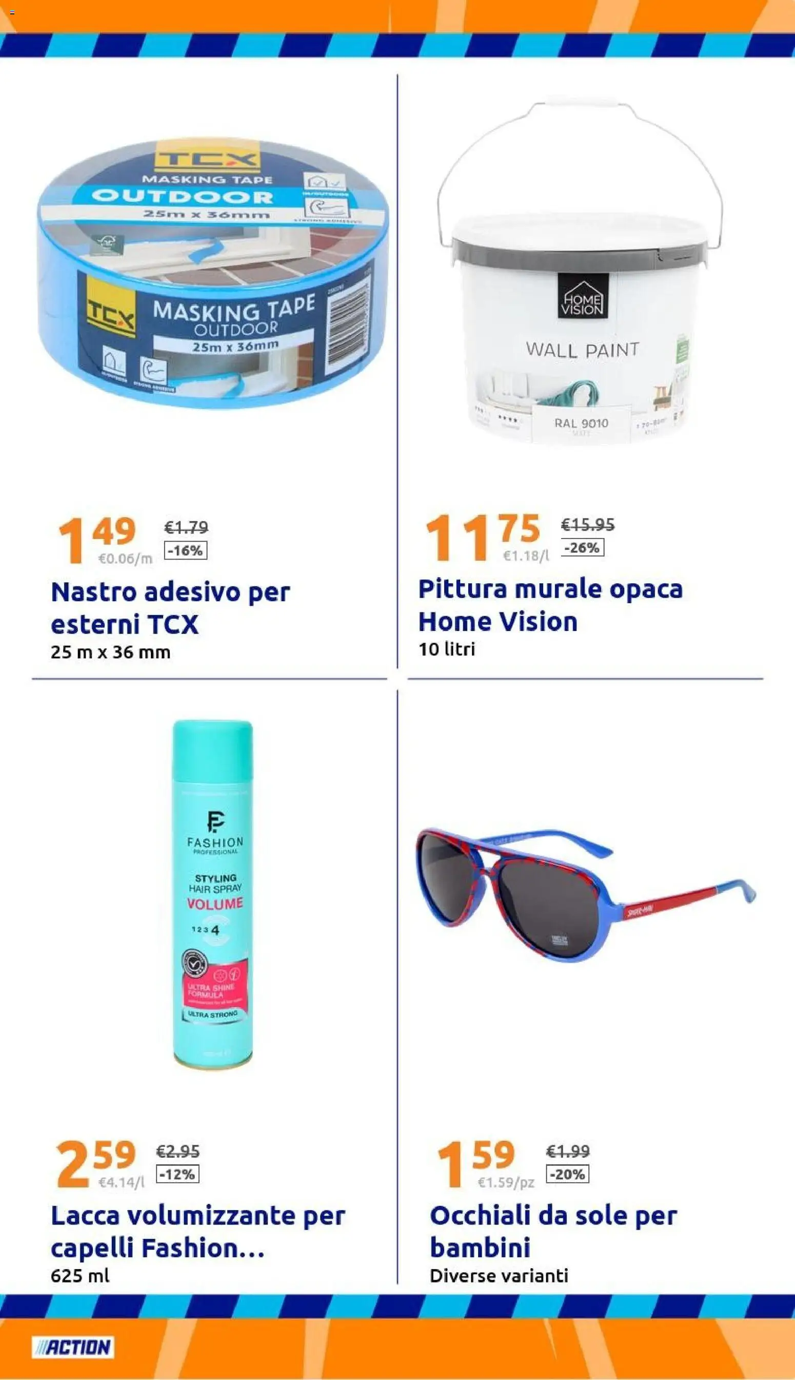 Volantino Action del 27.05.2026 | Pagina: 31 | Prodotti: Lacca, Occhiali, Pittura, Nastro adesivo
