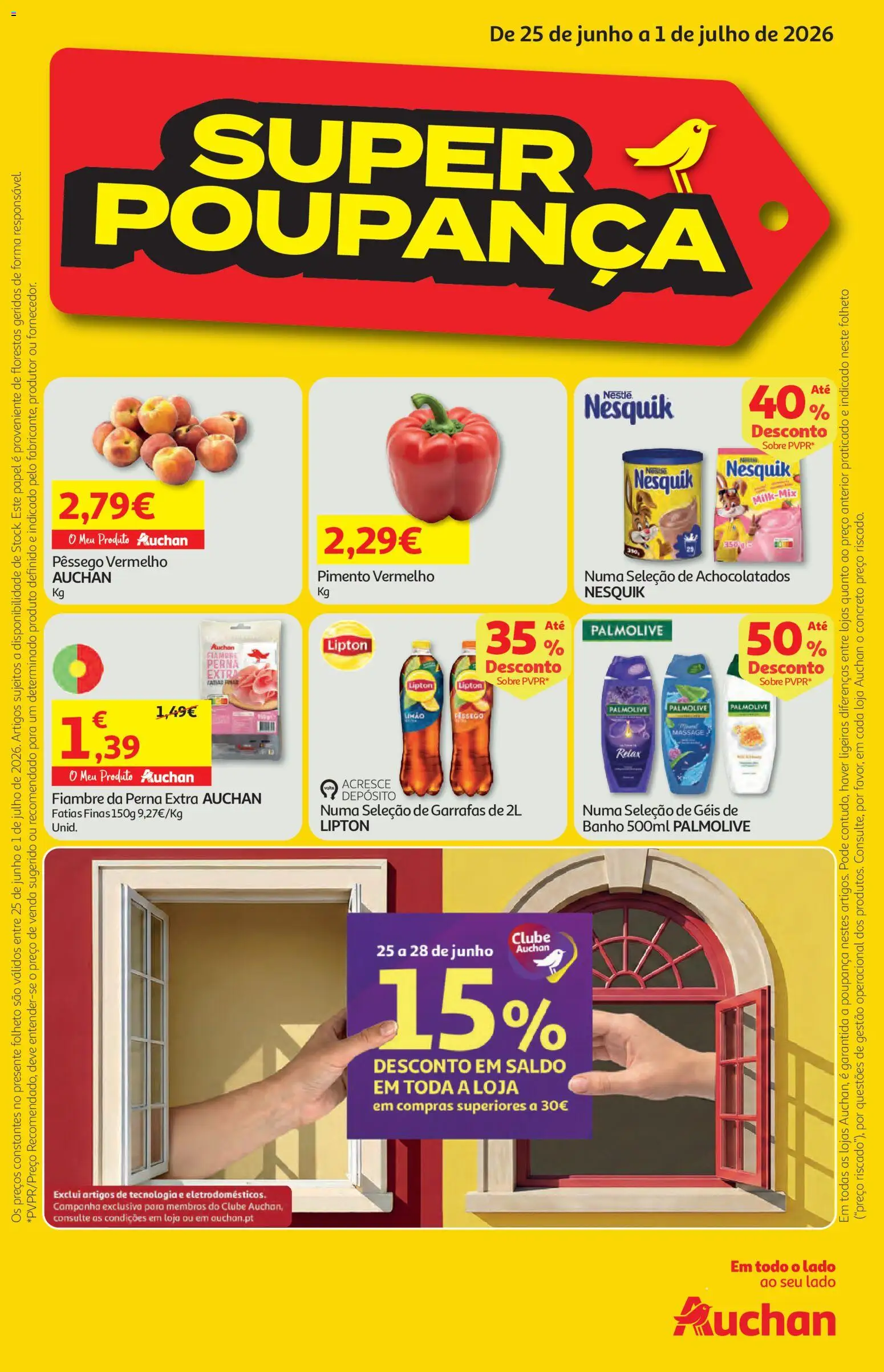 Auchan folheto │ válido de 25/06/2026 | Página: 1 | Produtos: Banho, Nestlé