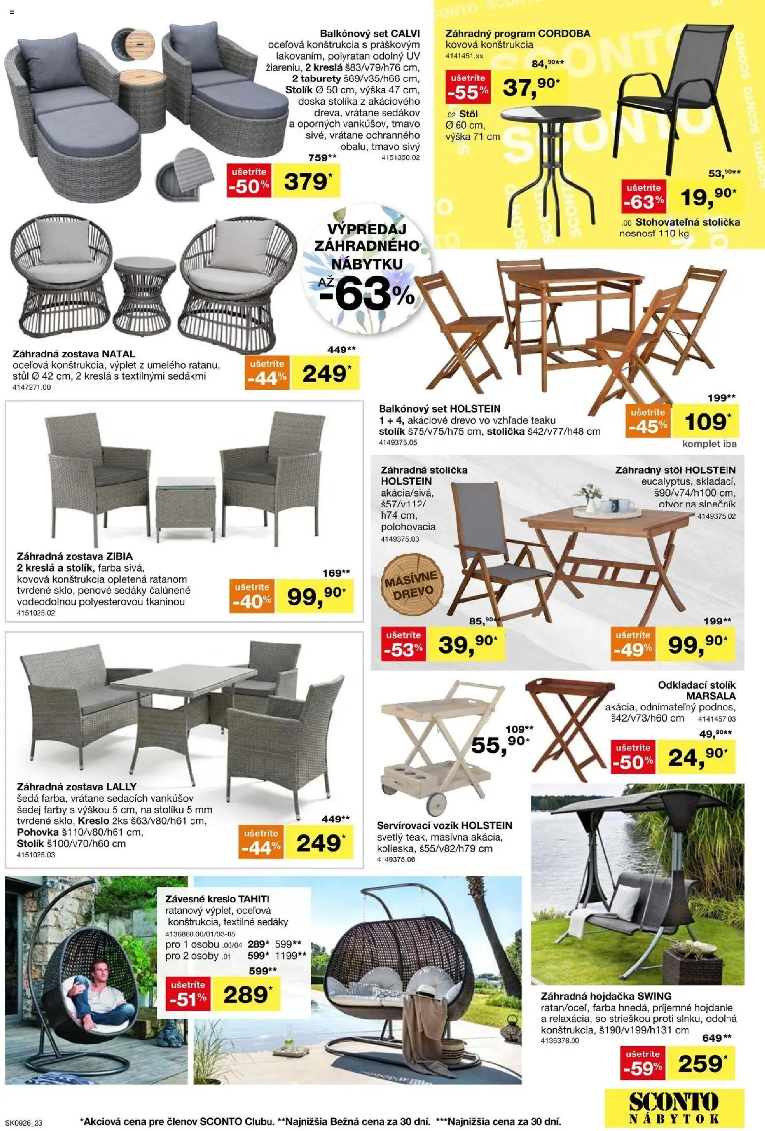 Nové Sconto nábytok akcie – leták je platný od 15.07.2026 | Strana: 23 | Produkty: Nábytok, Kreslá, Pohovka, Stôl