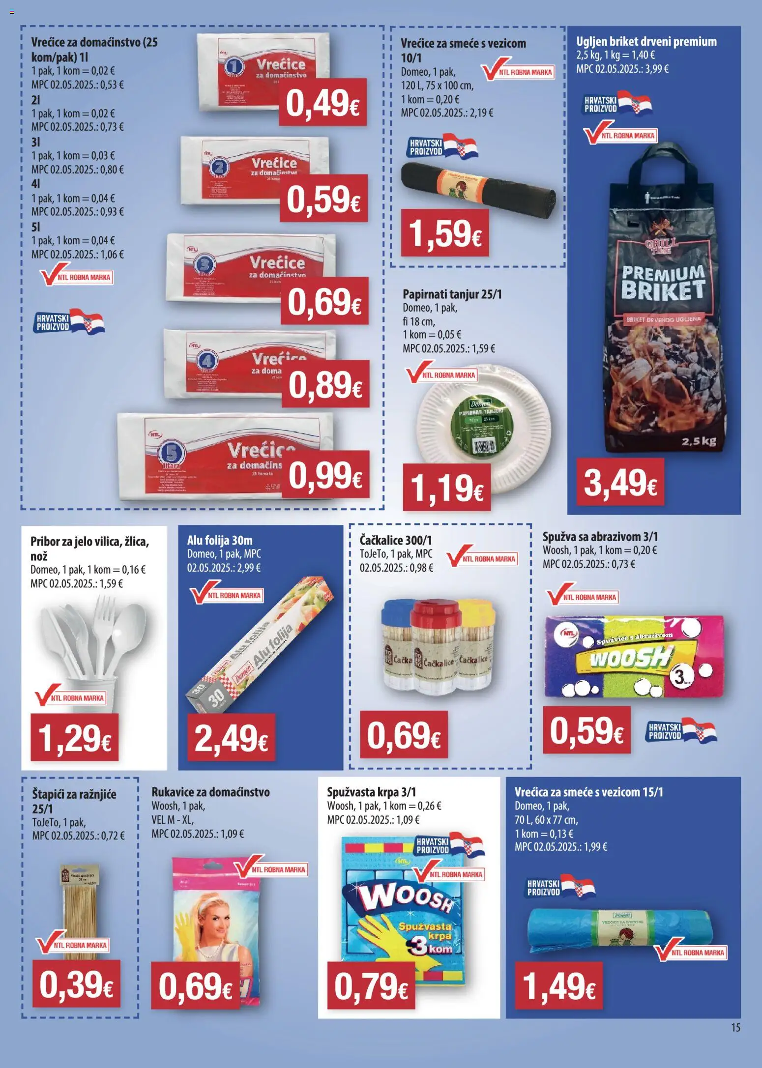NTL katalog | vrijedi od 10.06.2026 | Stranica: 15 | Proizvodi: Spužva, Krpa, Rukavice, Štapići