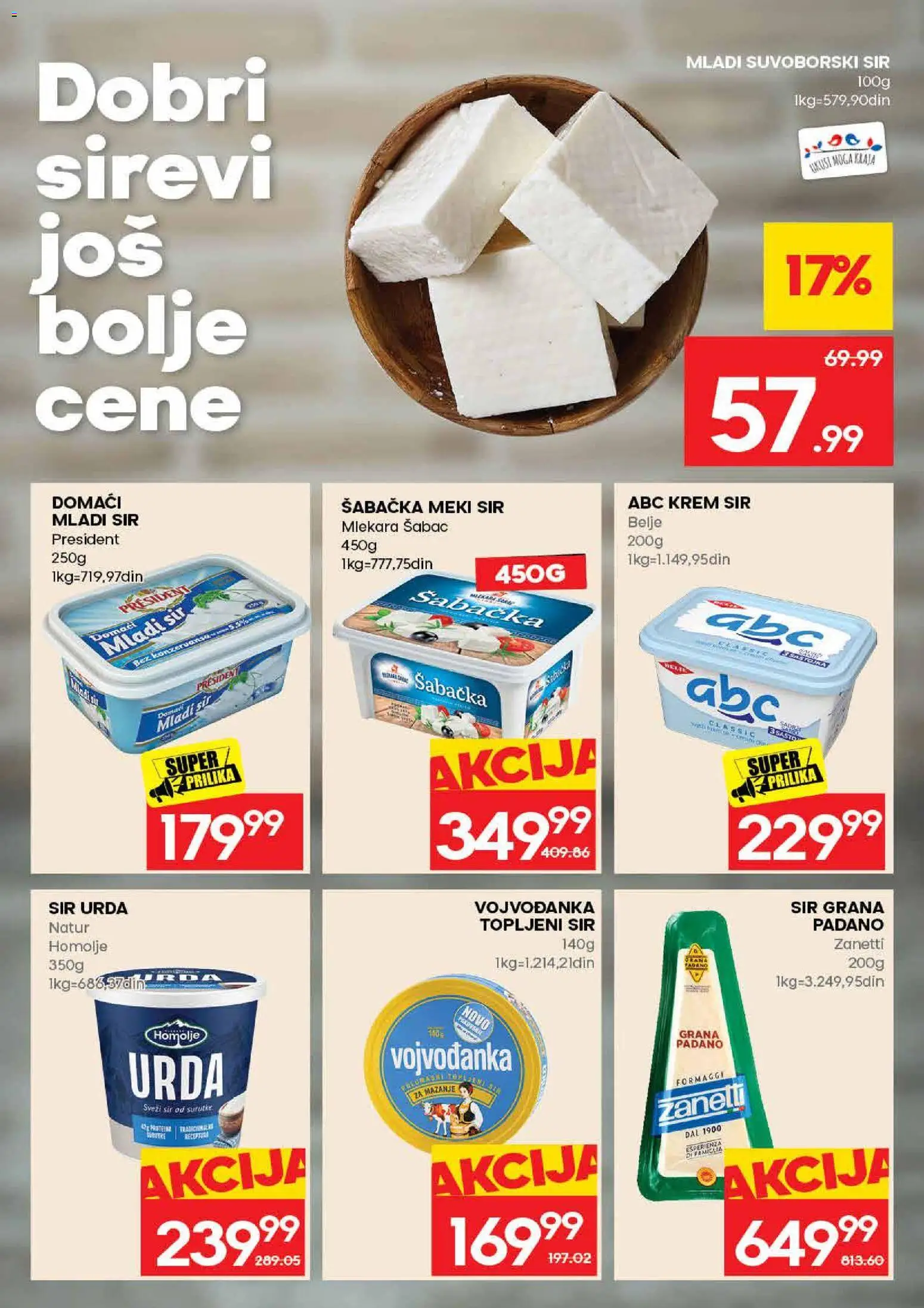 Roda katalog - važi od 28.05.2026 | Strana: 9 | Proizvode: Mladi sir, Krem sir, Sir, Topljeni sir